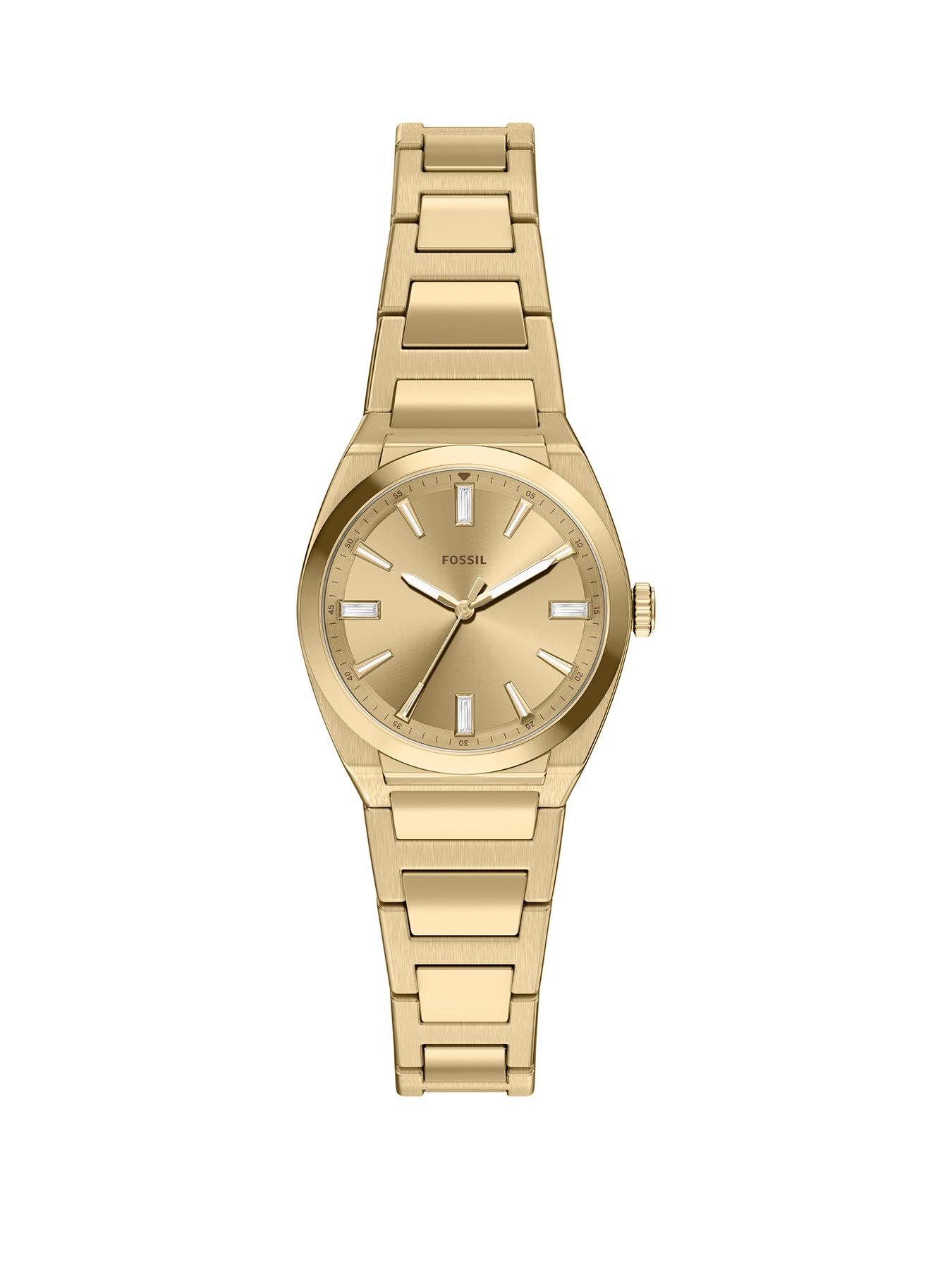 Image 1 of 7 of Fossil Everett Three-Hand Gold-Tone Stainless Steel Watch