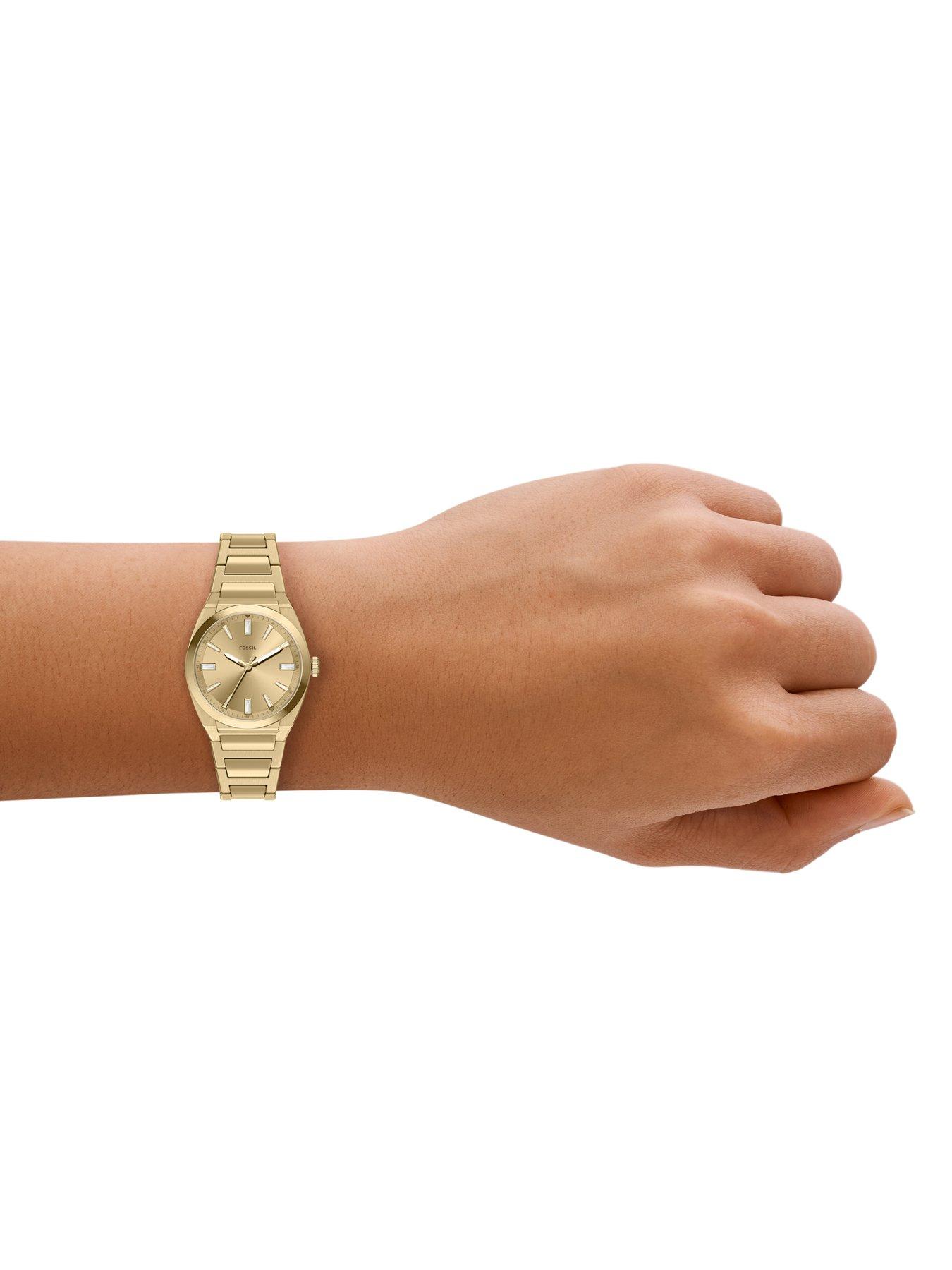 Image 3 of 7 of Fossil Everett Three-Hand Gold-Tone Stainless Steel Watch