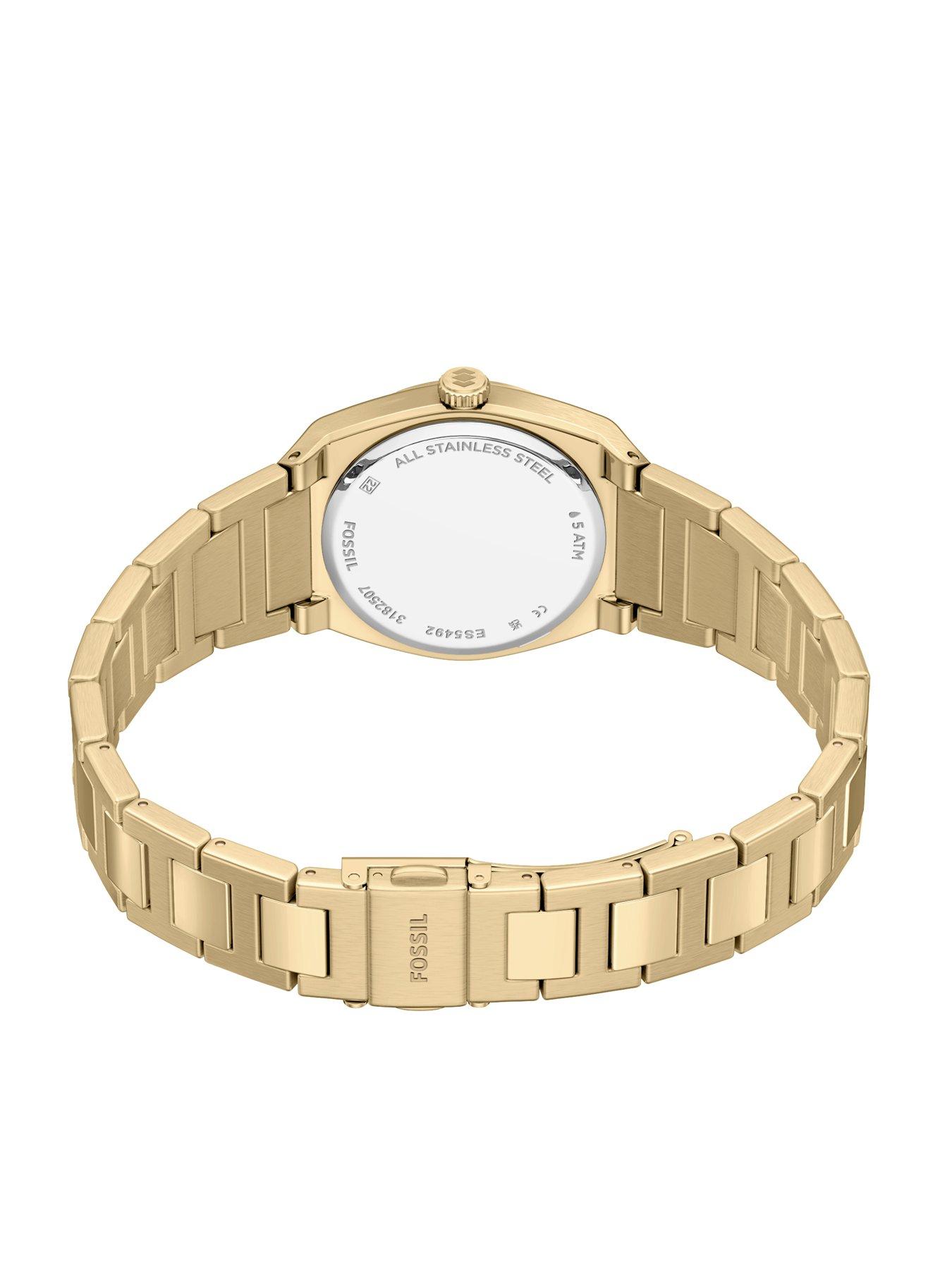 Image 6 of 7 of Fossil Everett Three-Hand Gold-Tone Stainless Steel Watch