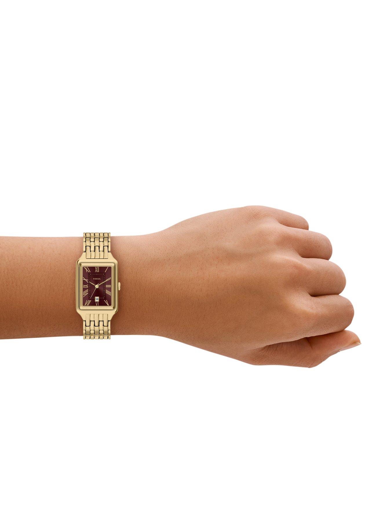 Image 3 of 7 of Fossil Raquel Three-Hand Date Gold-Tone Stainless Steel Watch