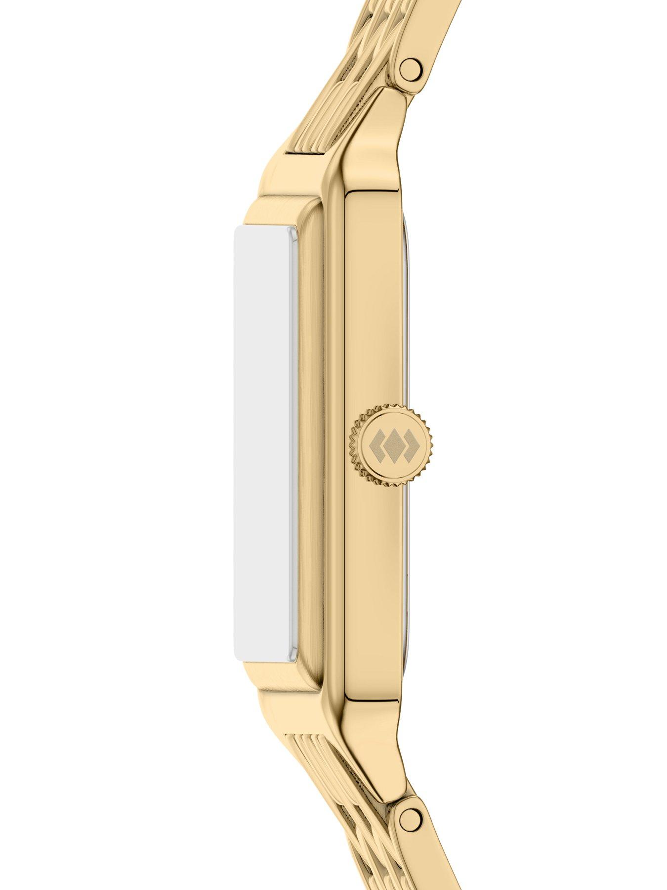 Image 4 of 7 of Fossil Raquel Three-Hand Date Gold-Tone Stainless Steel Watch