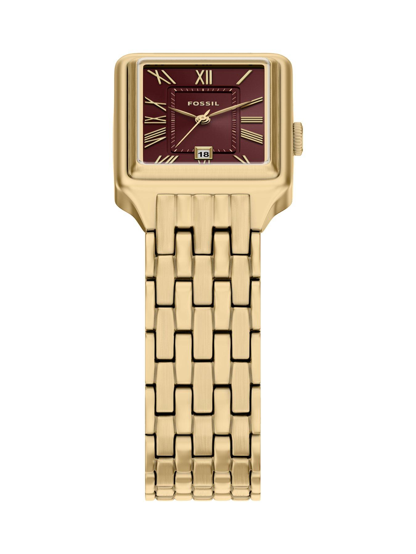 Image 5 of 7 of Fossil Raquel Three-Hand Date Gold-Tone Stainless Steel Watch