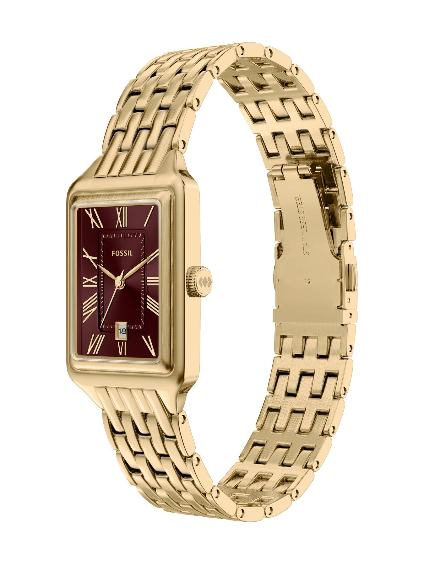 Image 6 of 7 of Fossil Raquel Three-Hand Date Gold-Tone Stainless Steel Watch
