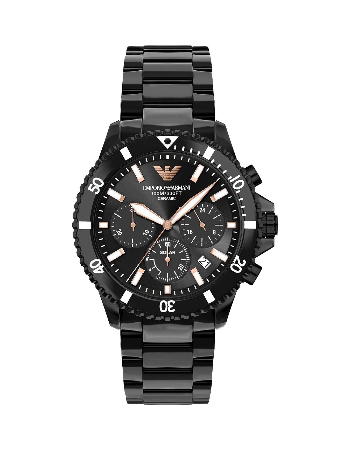 Image 1 of 7 of Emporio Armani Chronograph Black Ceramic Watch (AR70022)