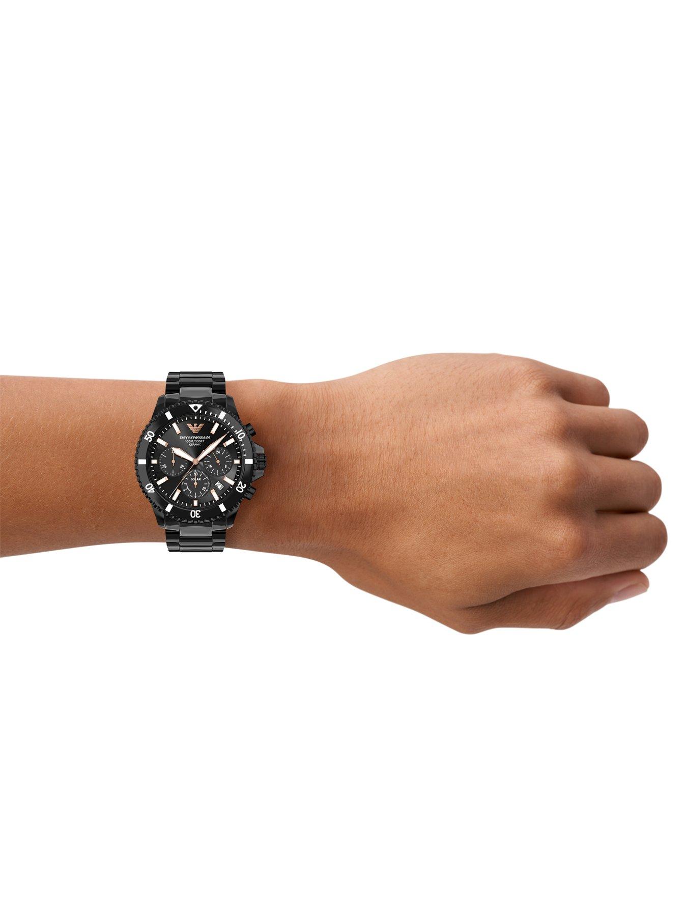 Image 3 of 7 of Emporio Armani Chronograph Black Ceramic Watch (AR70022)