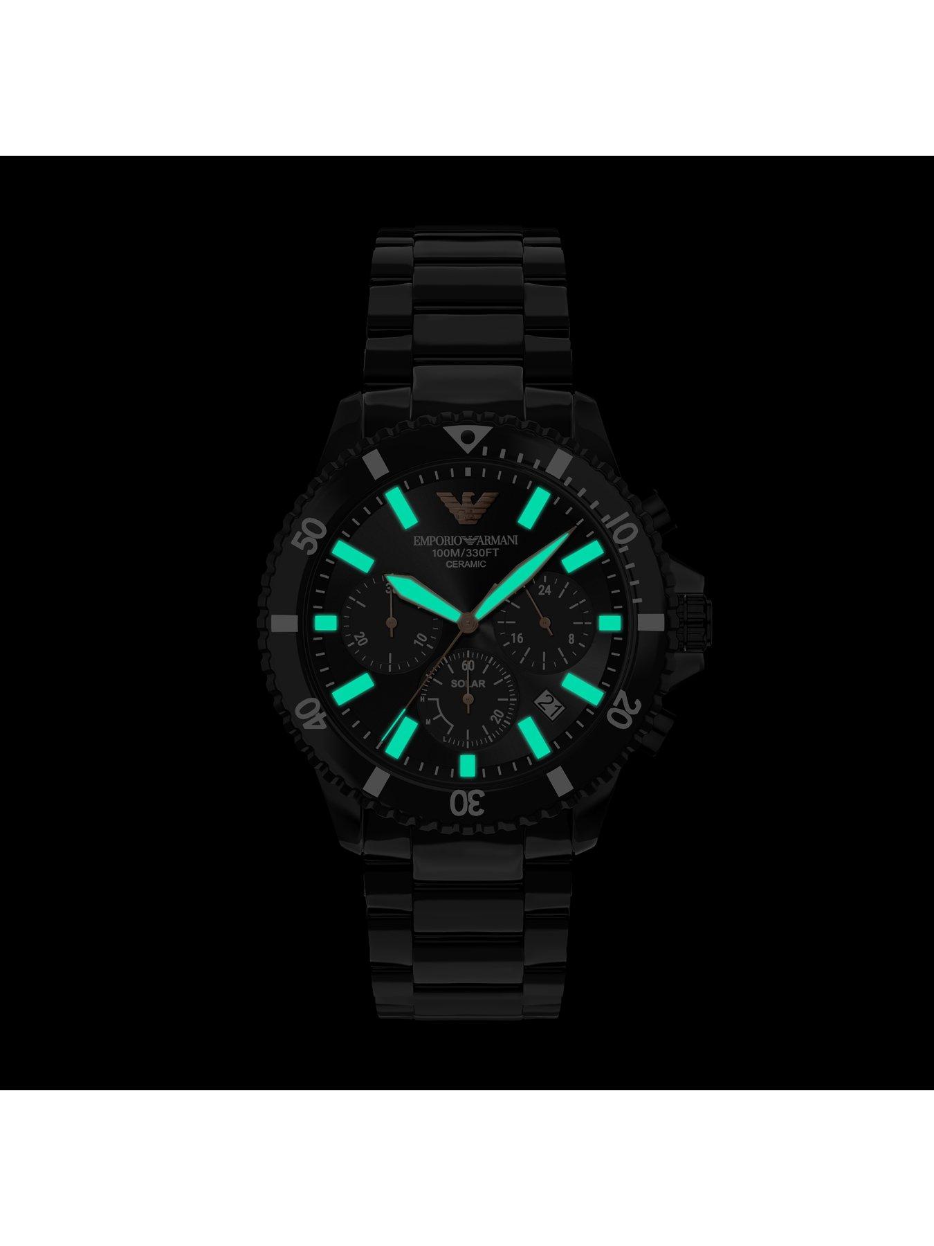 Image 4 of 7 of Emporio Armani Chronograph Black Ceramic Watch (AR70022)