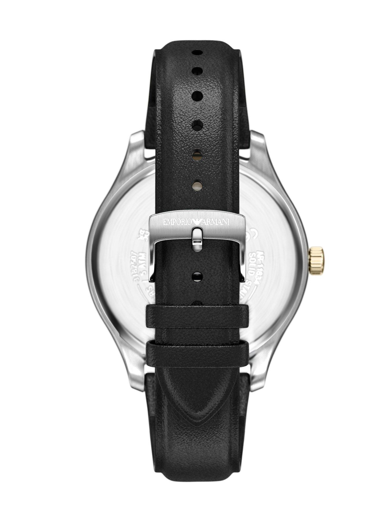Image 2 of 7 of Emporio Armani Three-Hand Date Leather Watch (AR11834)