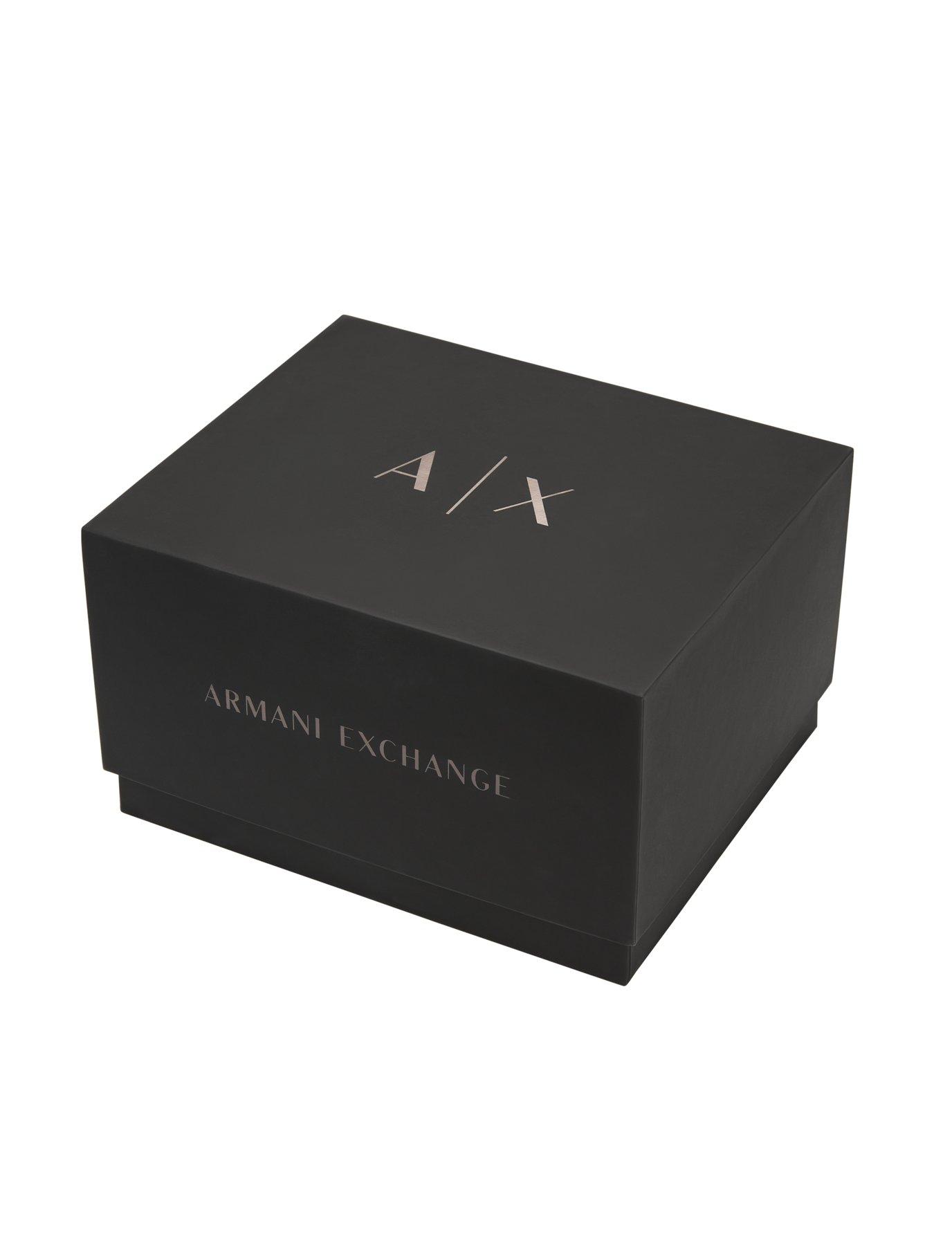 Image 7 of 7 of Armani Exchange Chronograph Black Watch and Bracelet Set