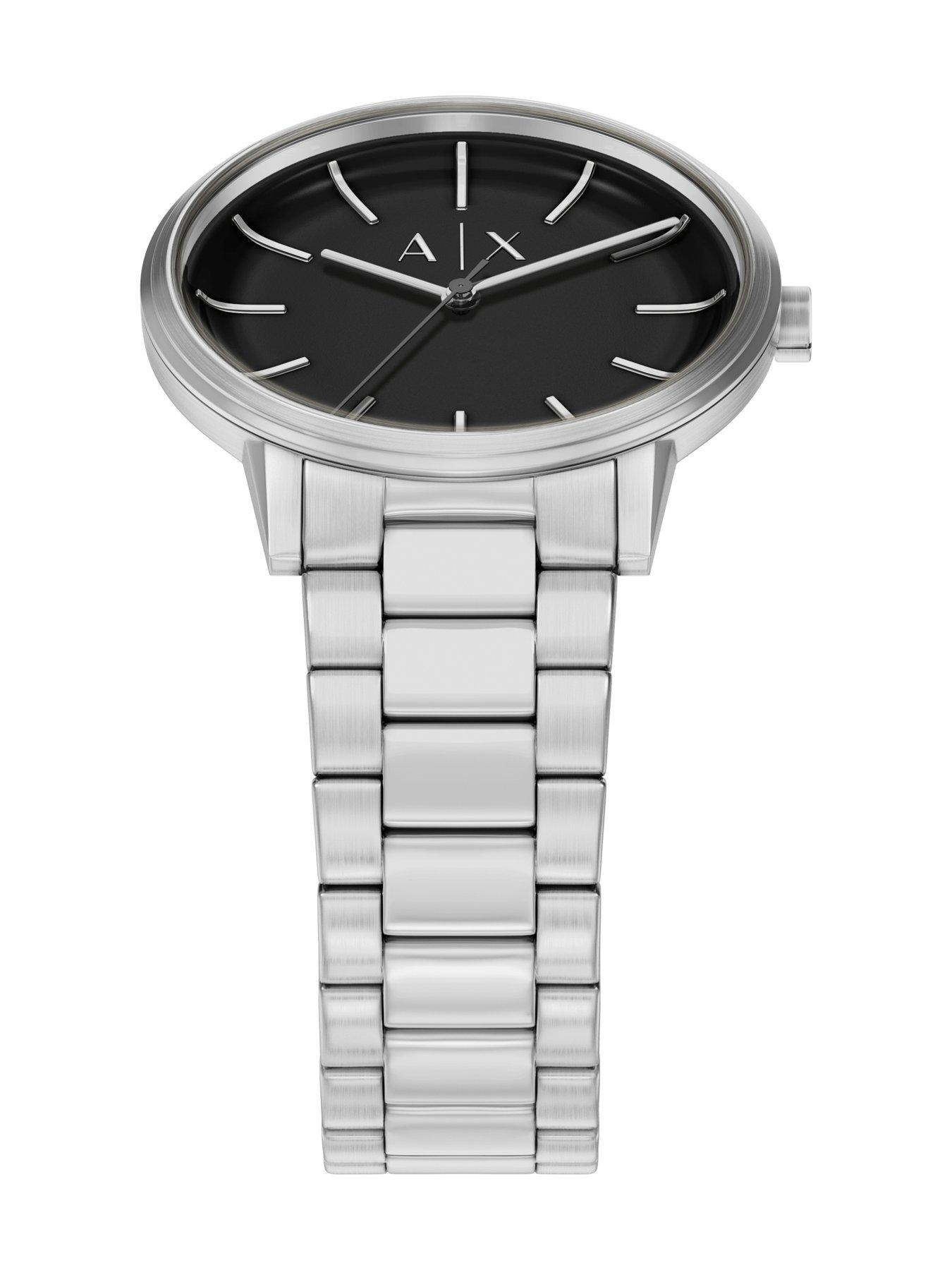 Image 5 of 7 of Armani Exchange Three-Hand Stainless Steel Watch and Bracelet Set (AX7182SET)