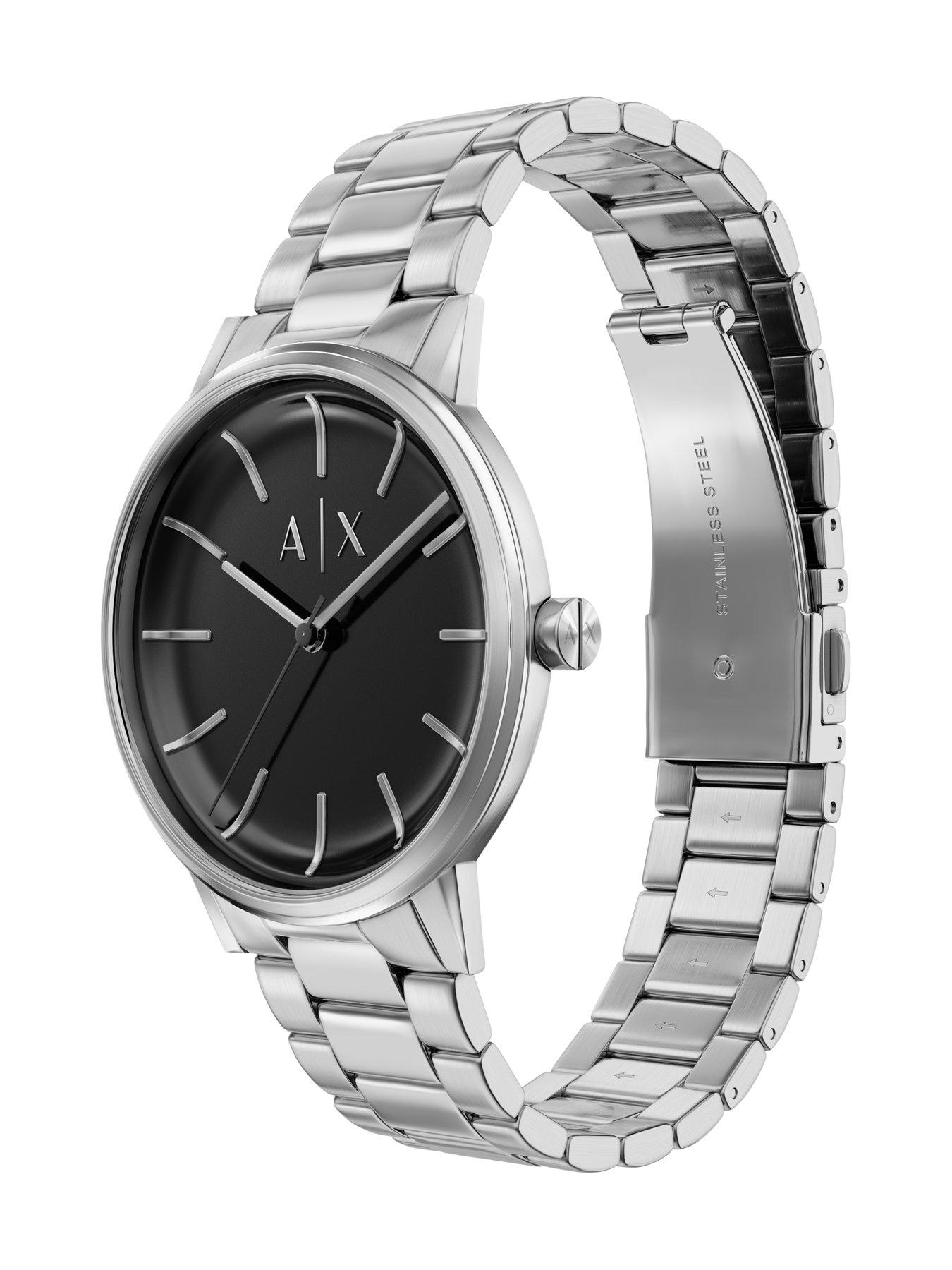 Image 6 of 7 of Armani Exchange Three-Hand Stainless Steel Watch and Bracelet Set (AX7182SET)