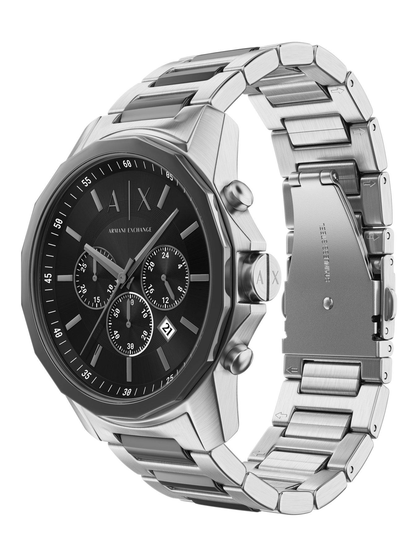 Image 6 of 7 of Armani Exchange Chronograph Two-Tone Stainless Steel Watch and Interchangeable Strap Set (AX7181SET)