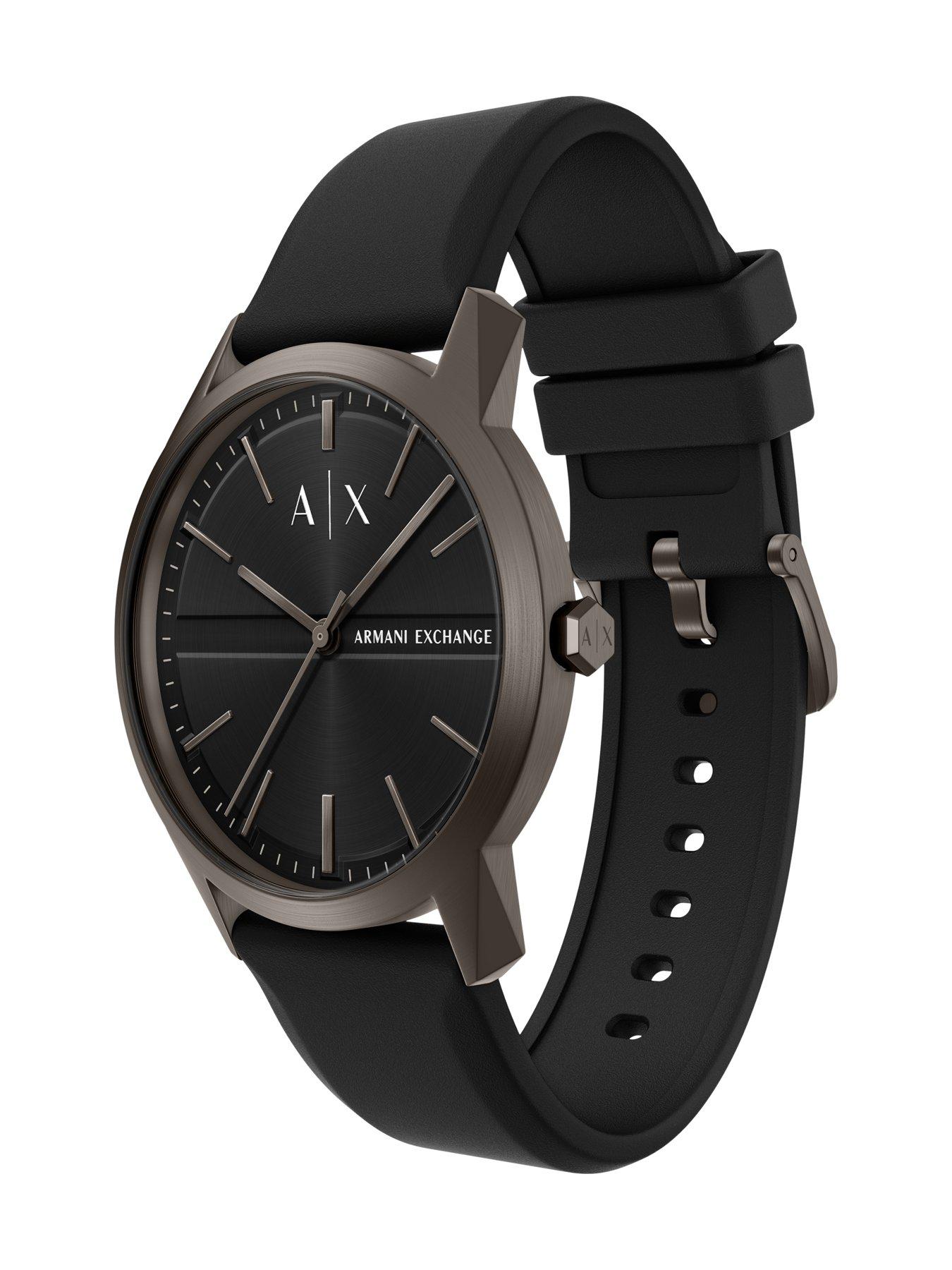 Image 6 of 7 of Armani Exchange Men's Three-Hand Black Silicone Watch, AX2652