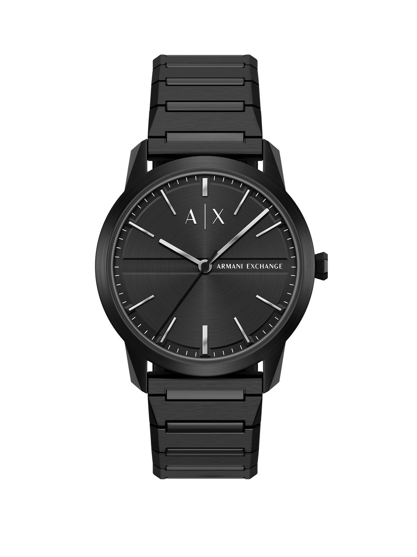 Armani Exchange Men's Three-Hand Black Stainless Steel Watch, AX2651