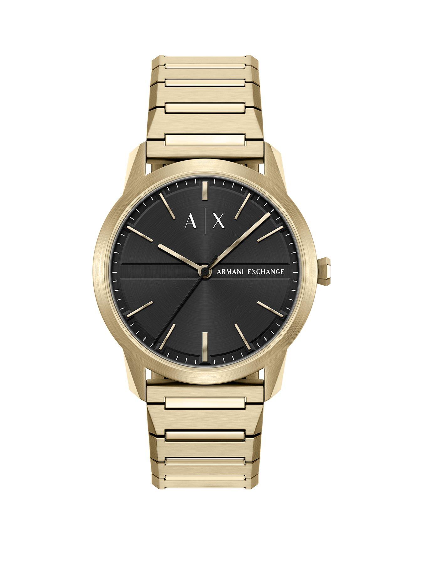 Image 1 of 7 of Armani Exchange Three-Hand Gold-Tone Stainless Steel Watch (AX2650)