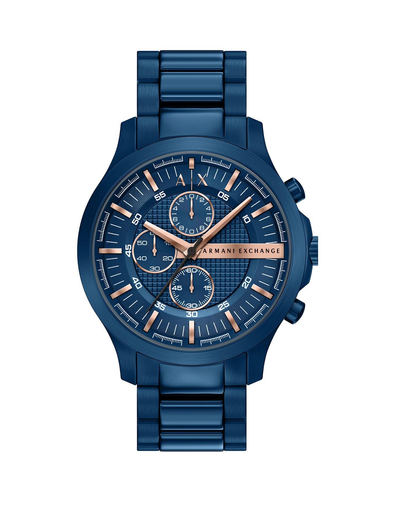 Image 1 of 7 of Armani Exchange Chronograph Blue Stainless Steel Watch (AX2468)