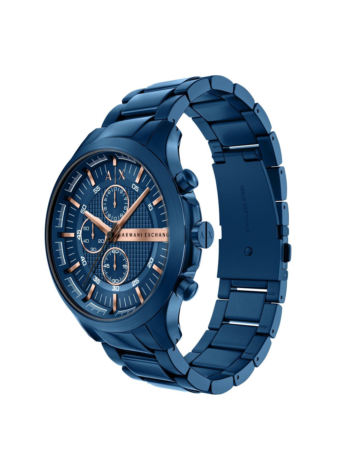 Image 6 of 7 of Armani Exchange Chronograph Blue Stainless Steel Watch (AX2468)