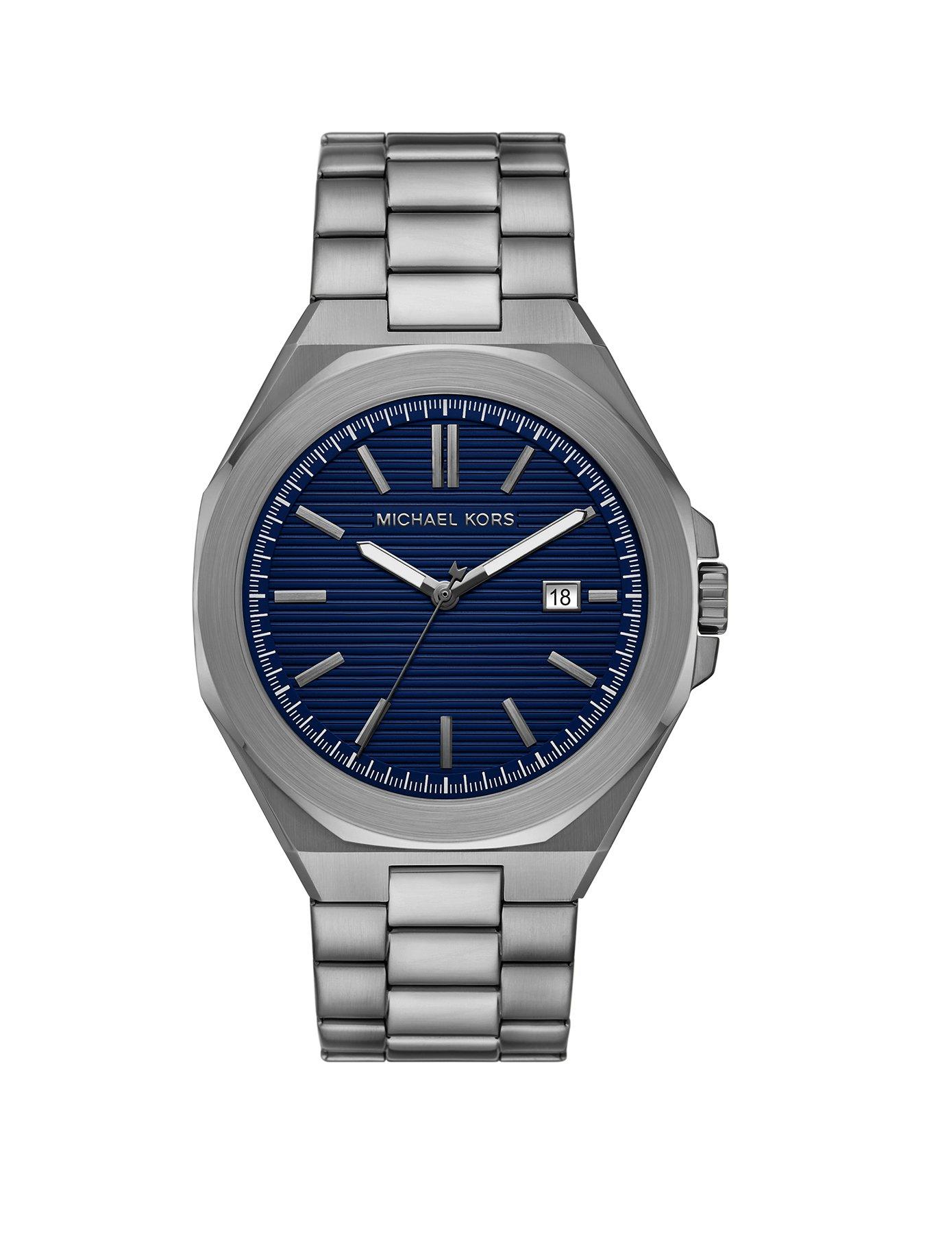 Michael Kors Men's Callum Three-Hand Date Gunmetal Stainless Steel Watch, MK9290
