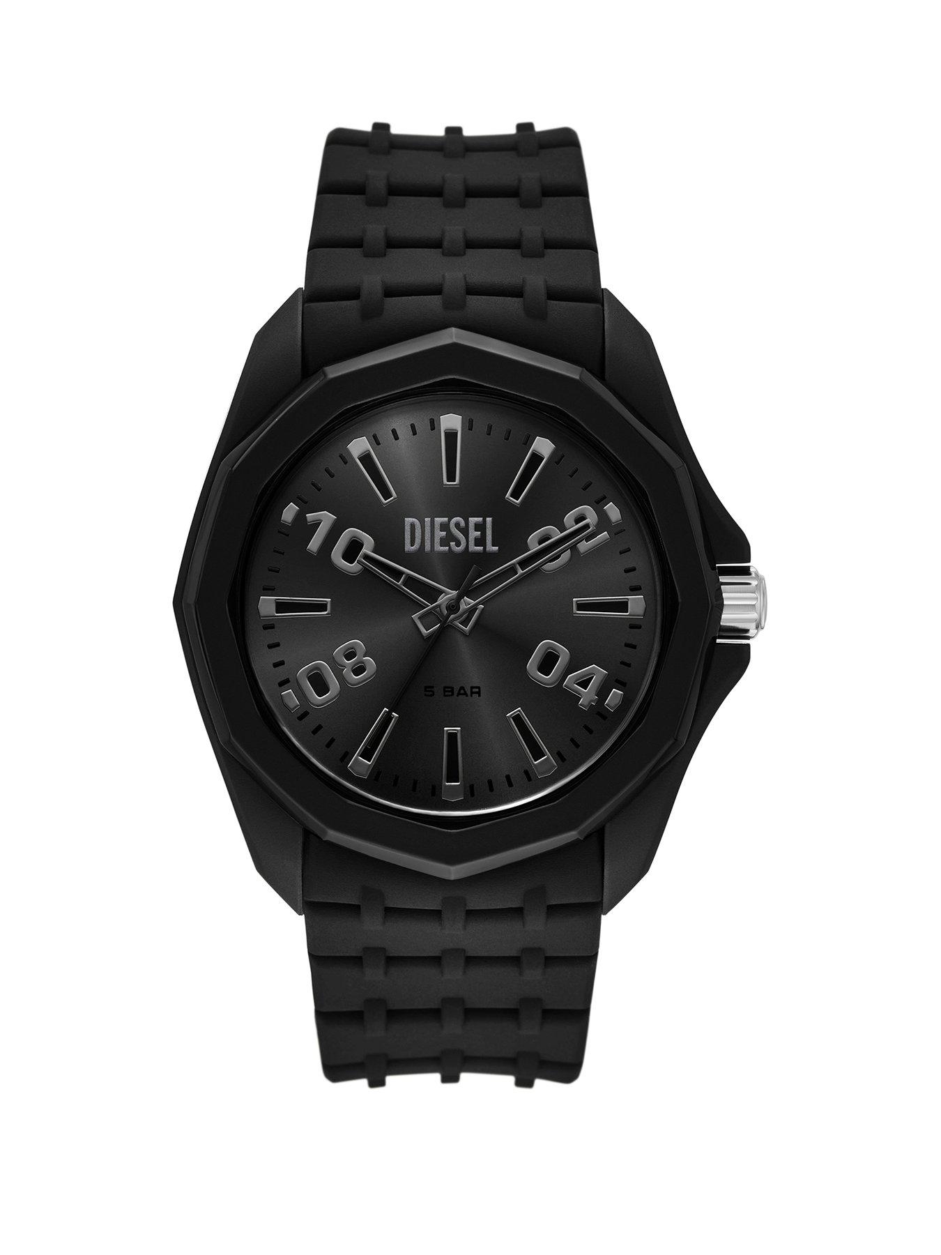Image 1 of 5 of Diesel Stinger Three-Hand Black Silicone Watch (DZ2243)