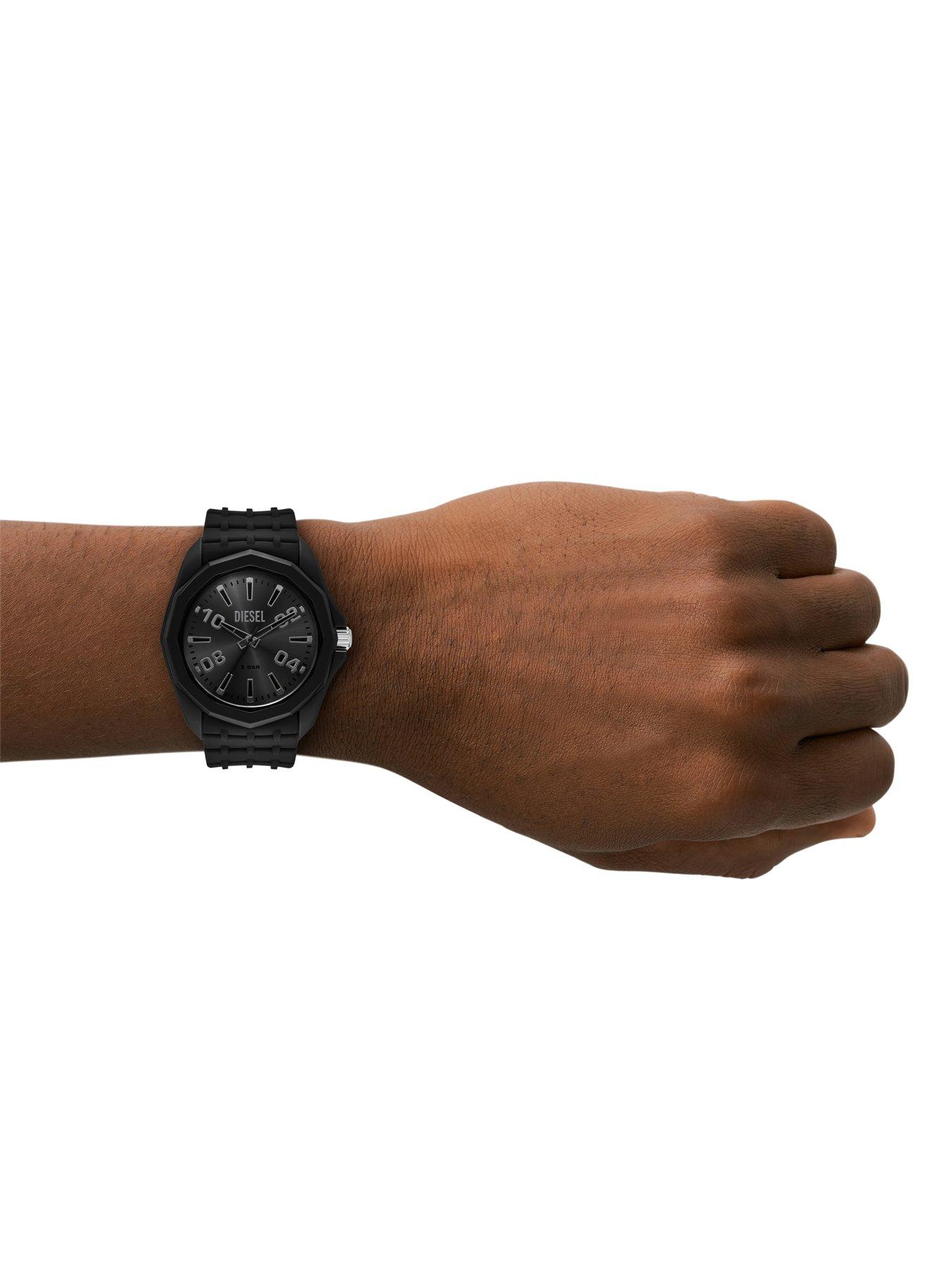 Image 3 of 5 of Diesel Stinger Three-Hand Black Silicone Watch (DZ2243)