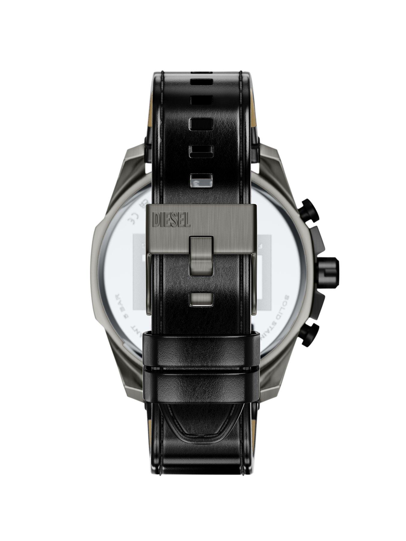 Image 2 of 7 of Diesel Men's Mega Chief Slim Chronograph Black Leather Watch, DZ4714