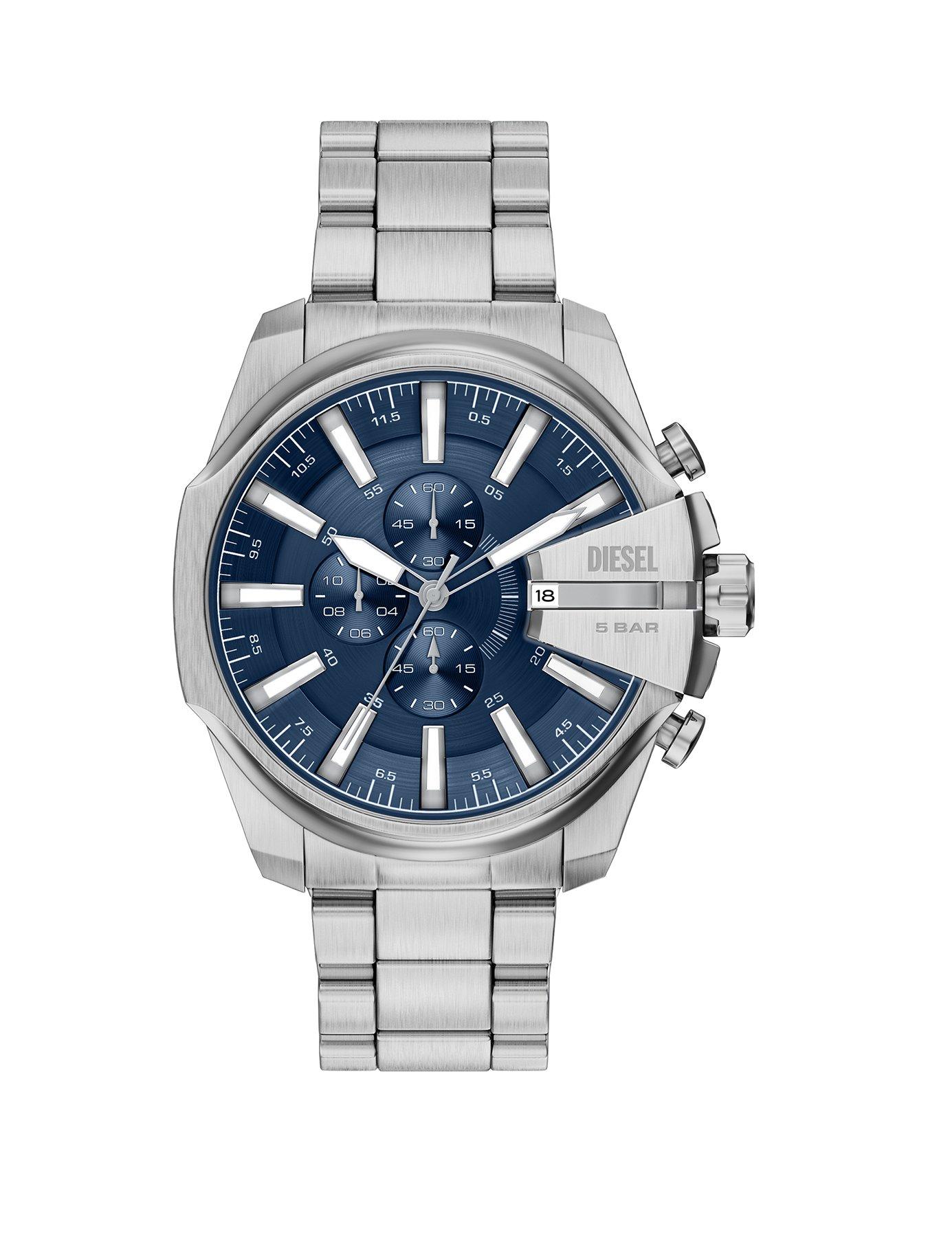 Diesel Men's Mega Chief Slim Chronograph Stainless Steel Watch, DZ4721