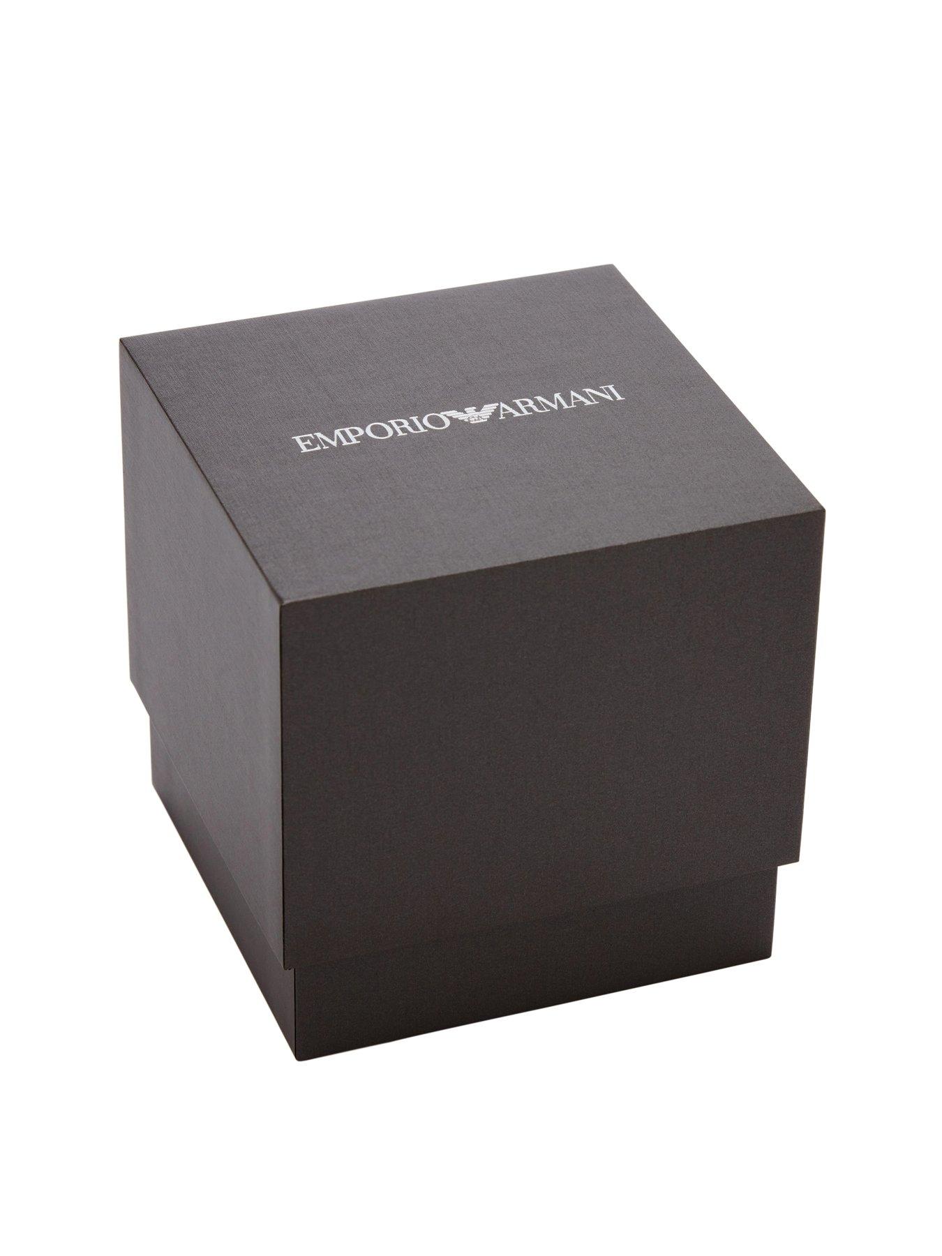 Image 7 of 7 of Emporio Armani Three-Hand Date Green Leather Watch (AR11811)