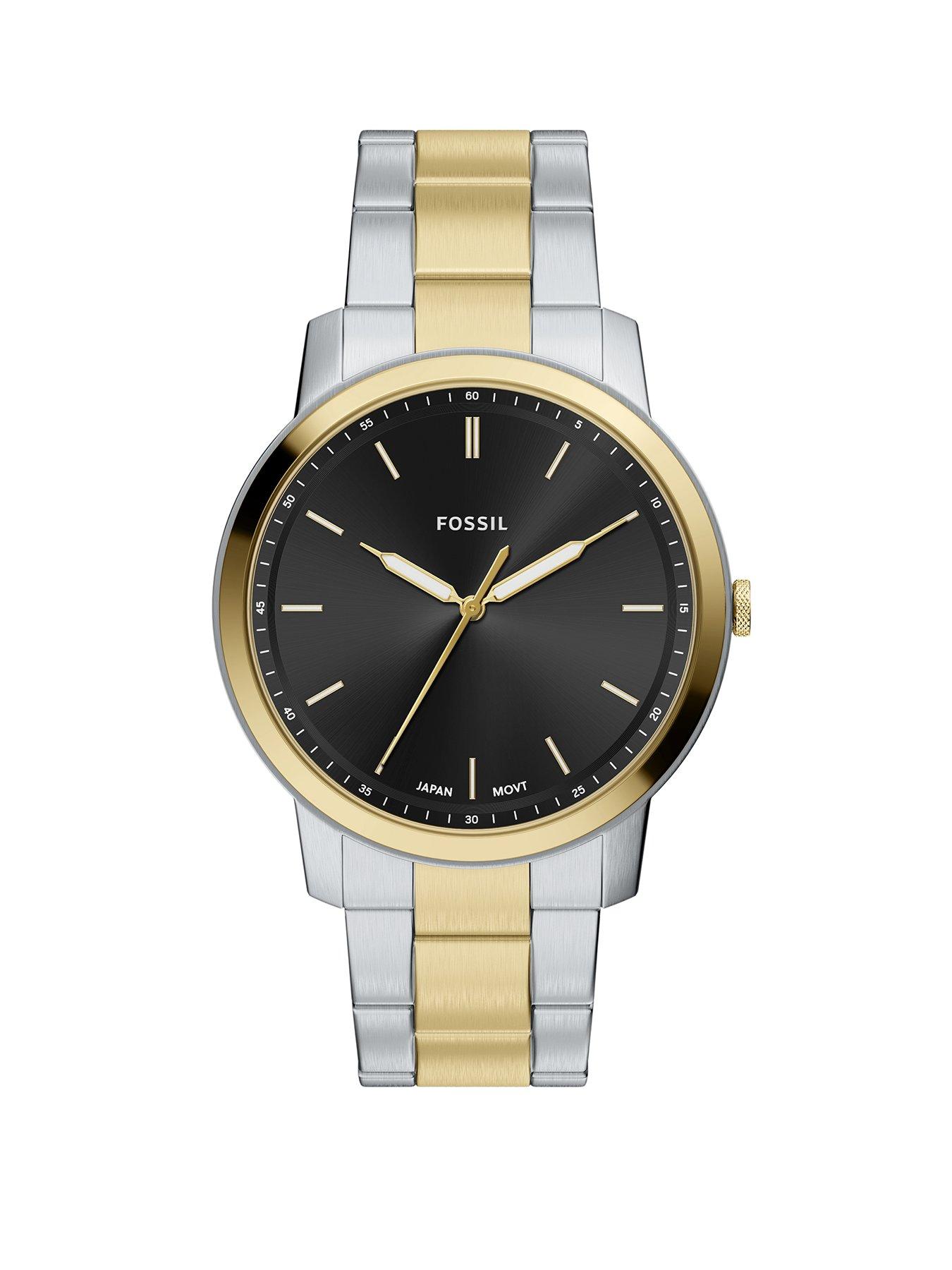 Image 1 of 7 of Fossil Men's Minimalist Three-Hand Two-Tone Stainless Steel Watch, FS6182