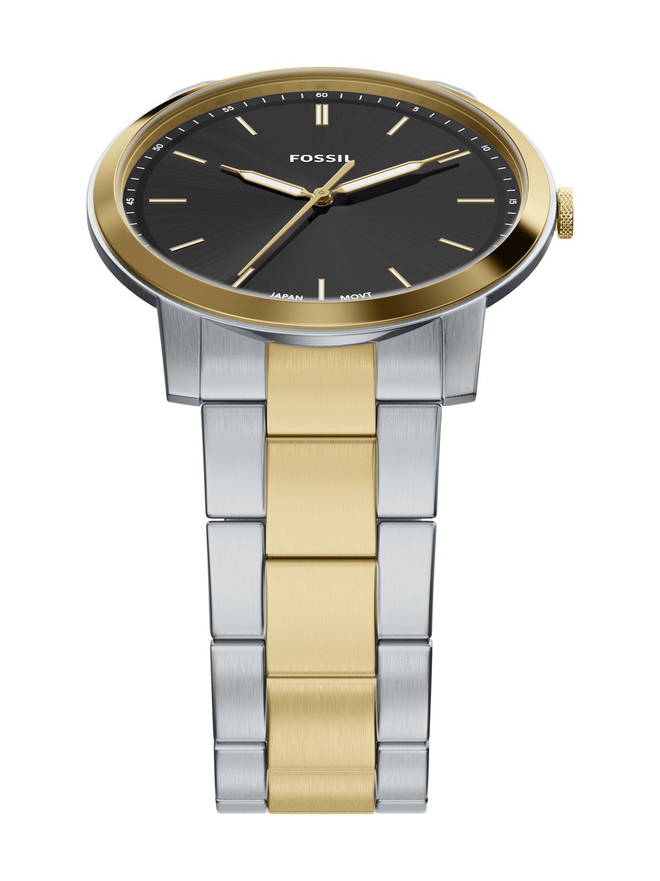 Image 5 of 7 of Fossil Men's Minimalist Three-Hand Two-Tone Stainless Steel Watch, FS6182