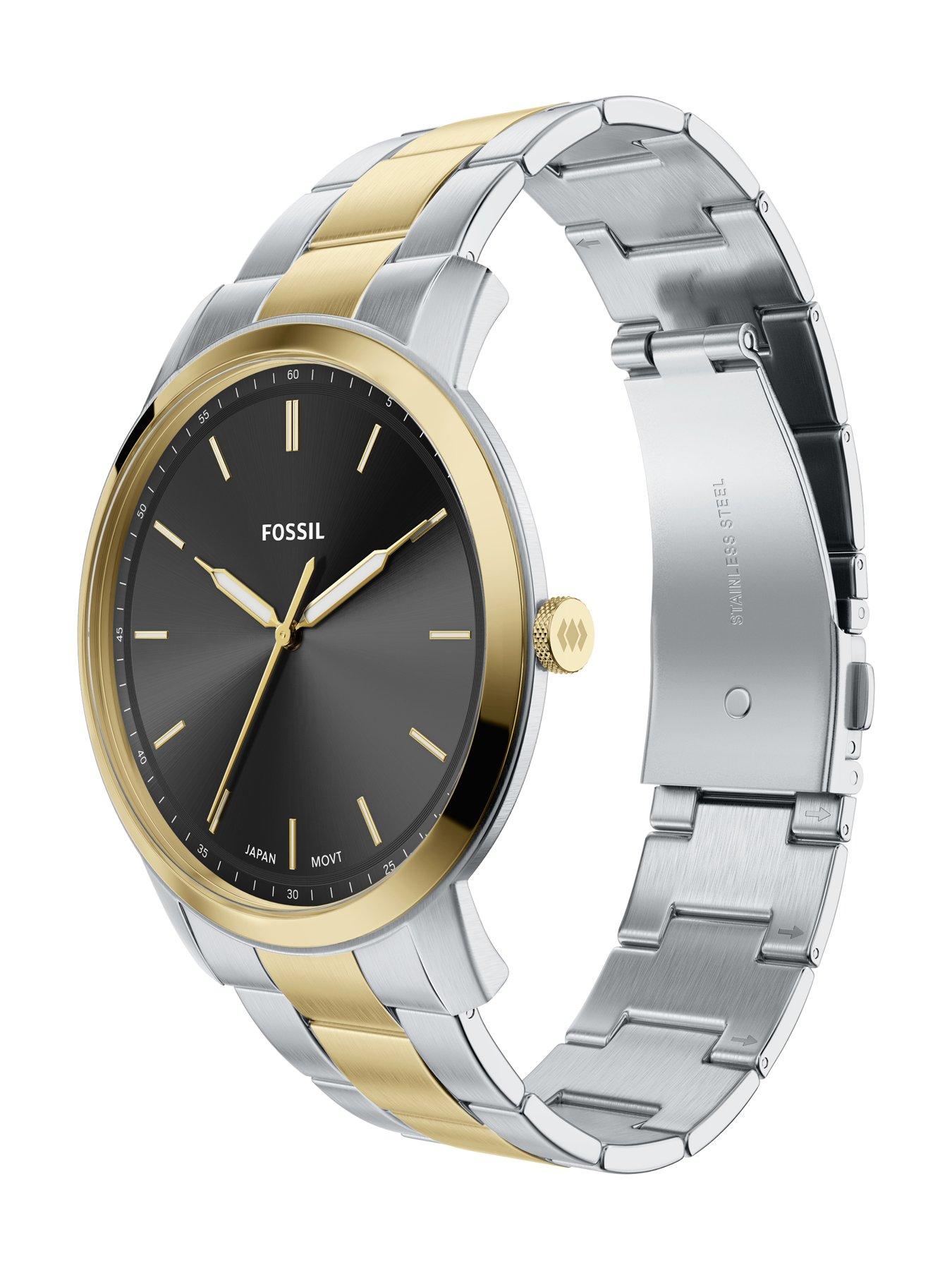 Image 6 of 7 of Fossil Men's Minimalist Three-Hand Two-Tone Stainless Steel Watch, FS6182