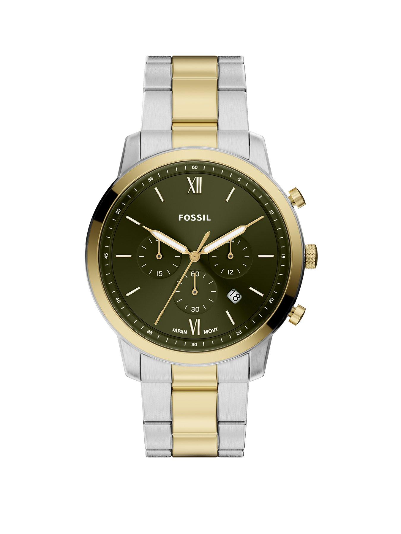 Fossil Fossil Men's Neutra Chronograph Two-Tone Stainless Steel Watch, FS6189