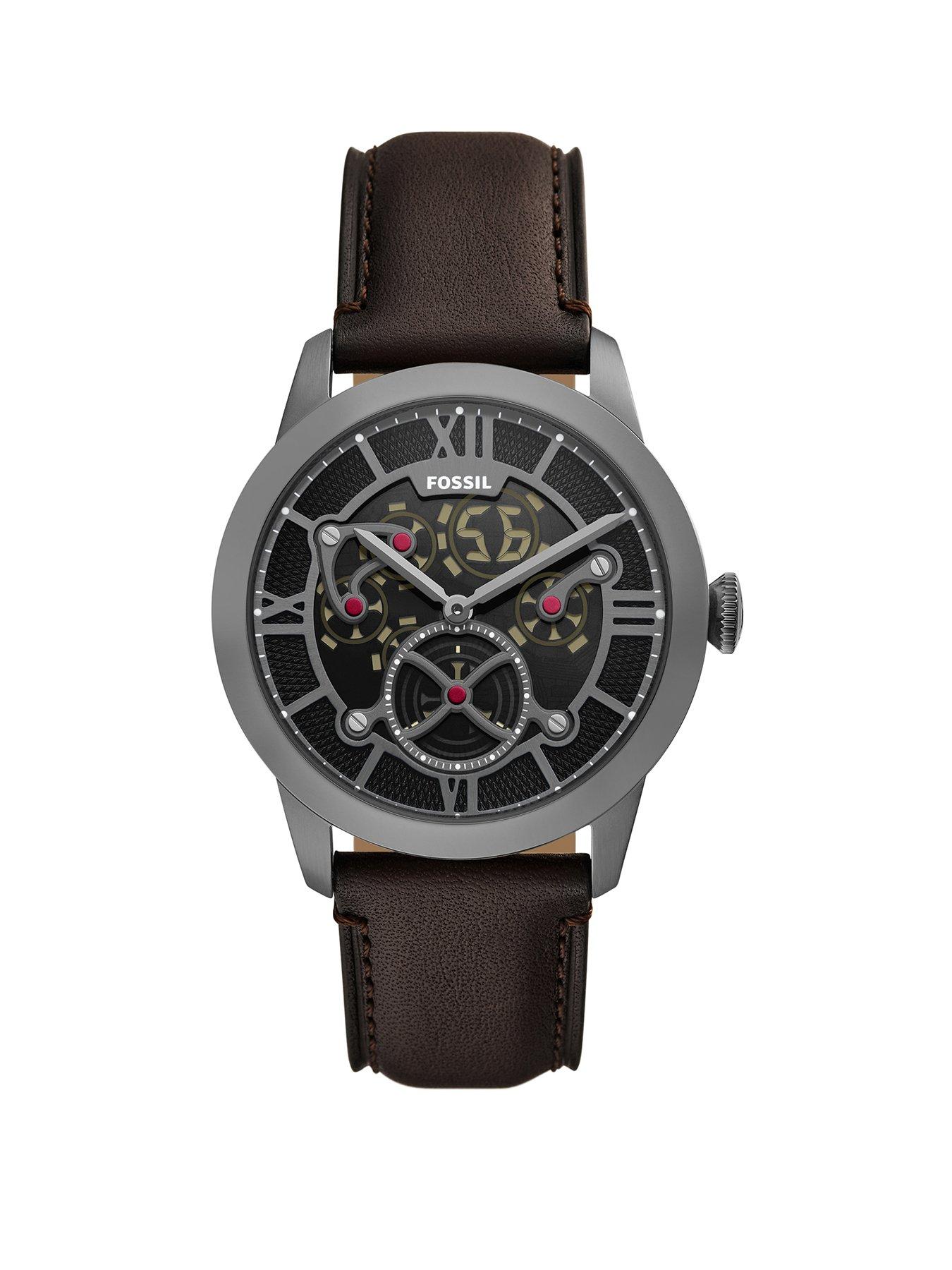 Fossil Fossil Men's Townsman Big Tic Two-Tone Leather Watch, FS6191