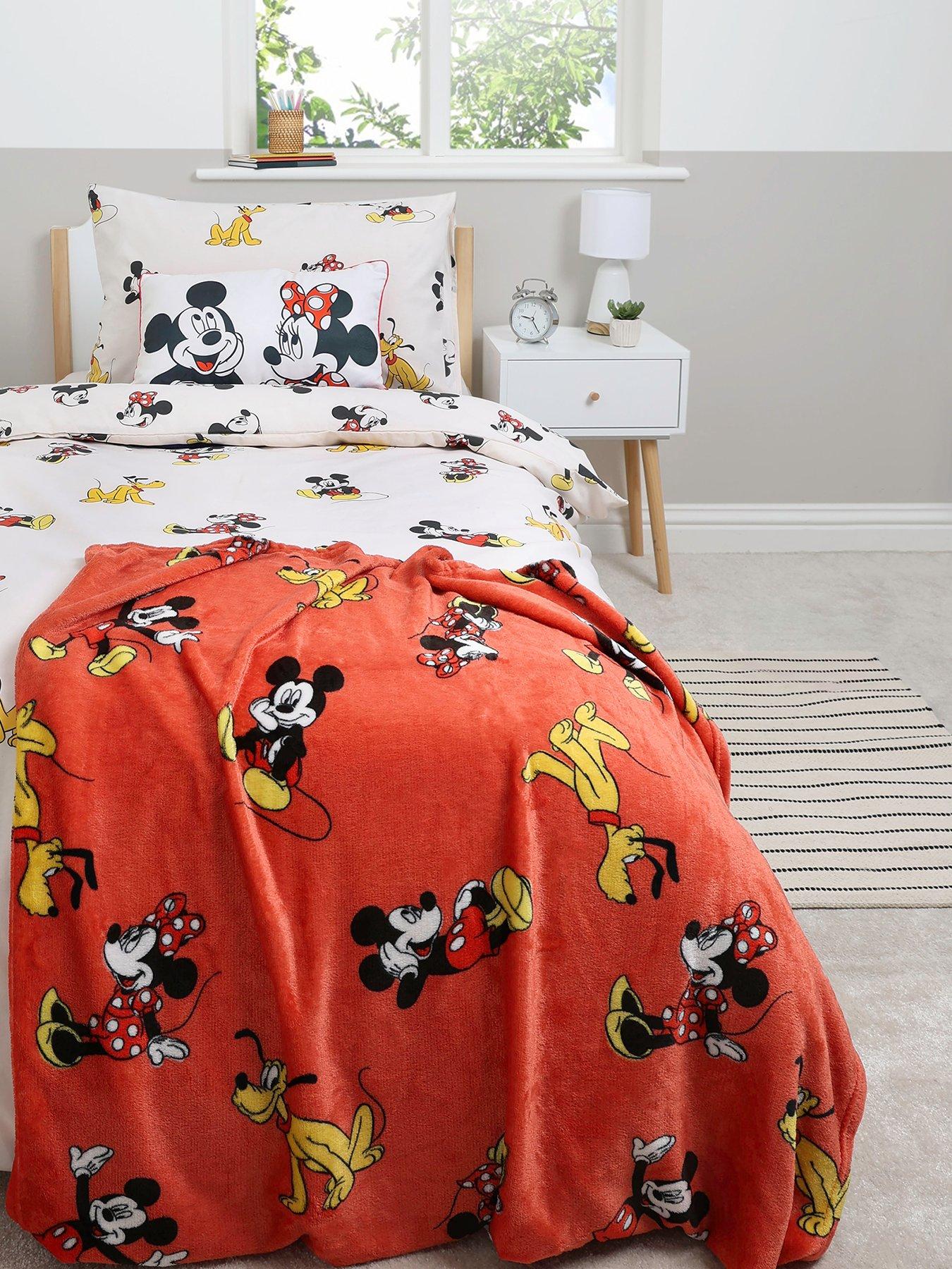 Image 1 of 6 of Mickey Mouse Disney Mickey And Minie Ditsy Rotary Fleece Blanket