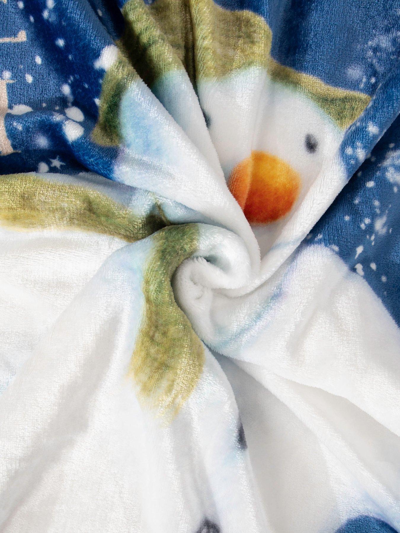Image 6 of 7 of The Snowman Flurry Digital Sherpa Back Fleece
