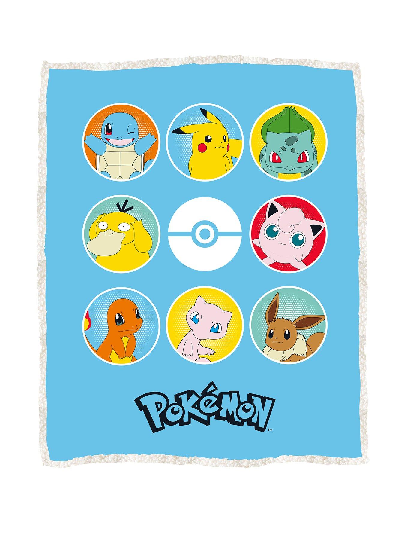 Image 1 of 2 of Pokemon Dots Sherpa Backed Blanket Digital