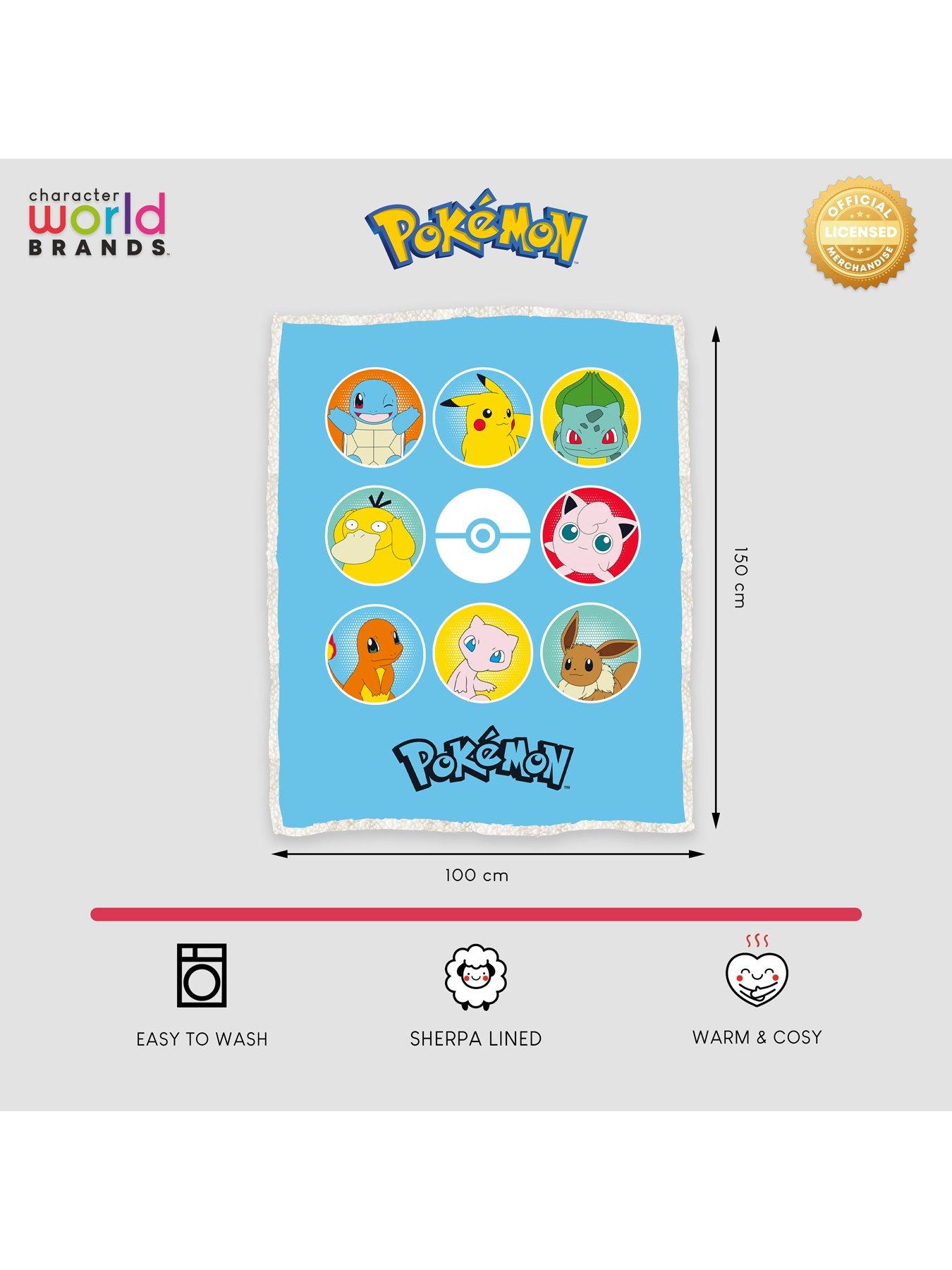 Image 2 of 2 of Pokemon Dots Sherpa Backed Blanket Digital