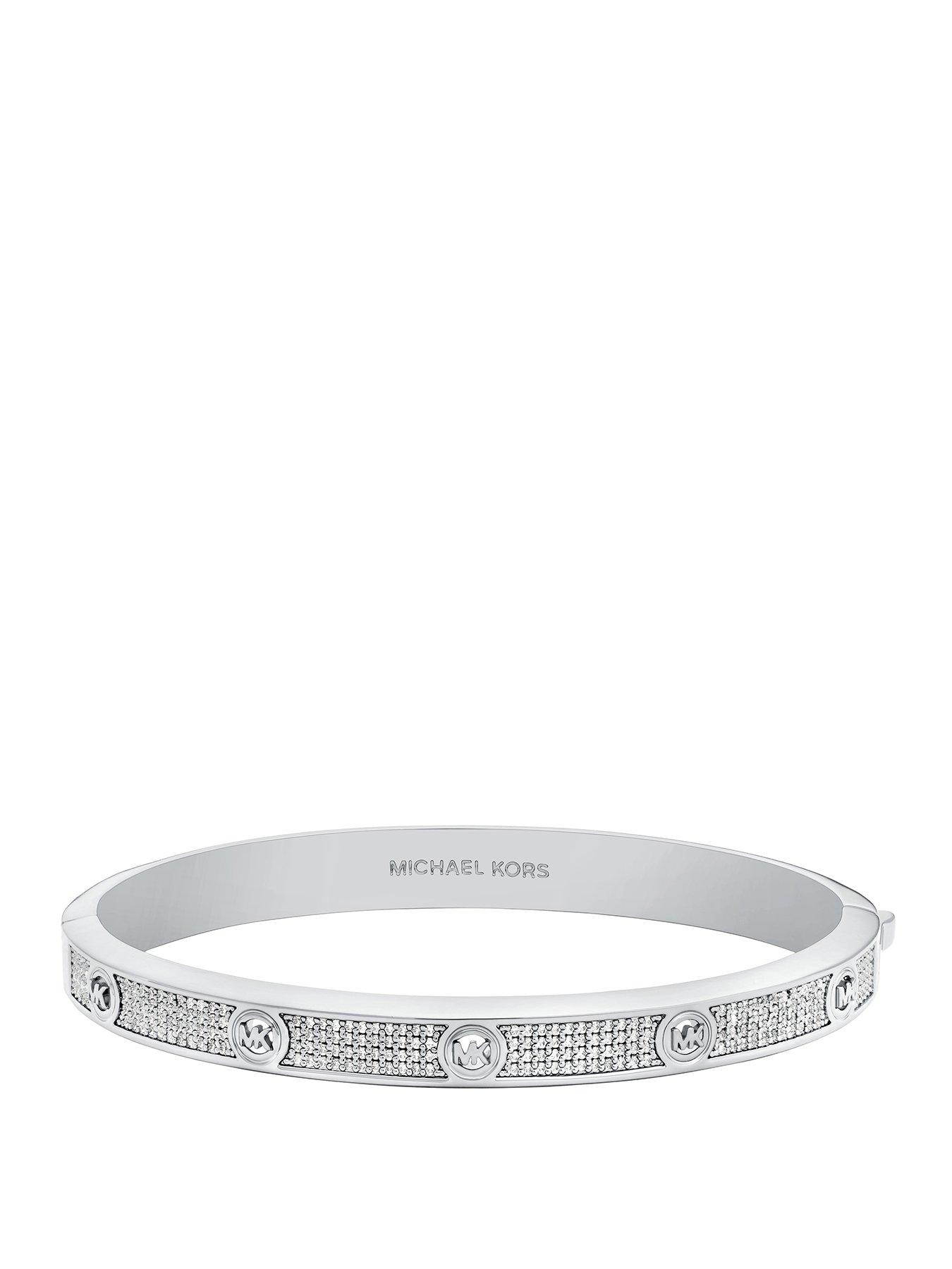 Image 1 of 4 of Michael Kors Women's Pave Logo Bangle Bracelet, MKJ8653040