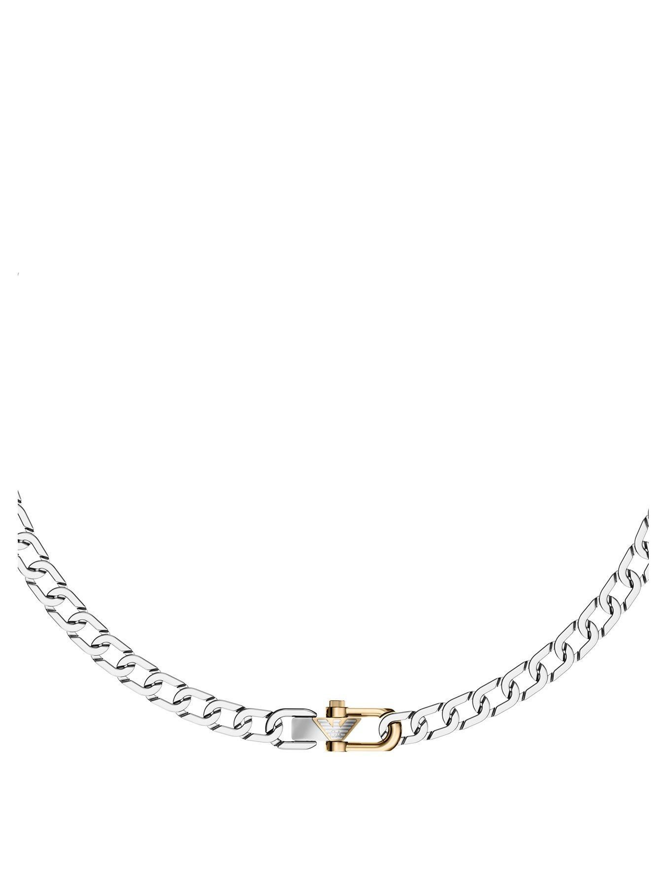 Emporio Armani Men's Two-Tone Stainless Steel Chain Necklace, EGS3372040