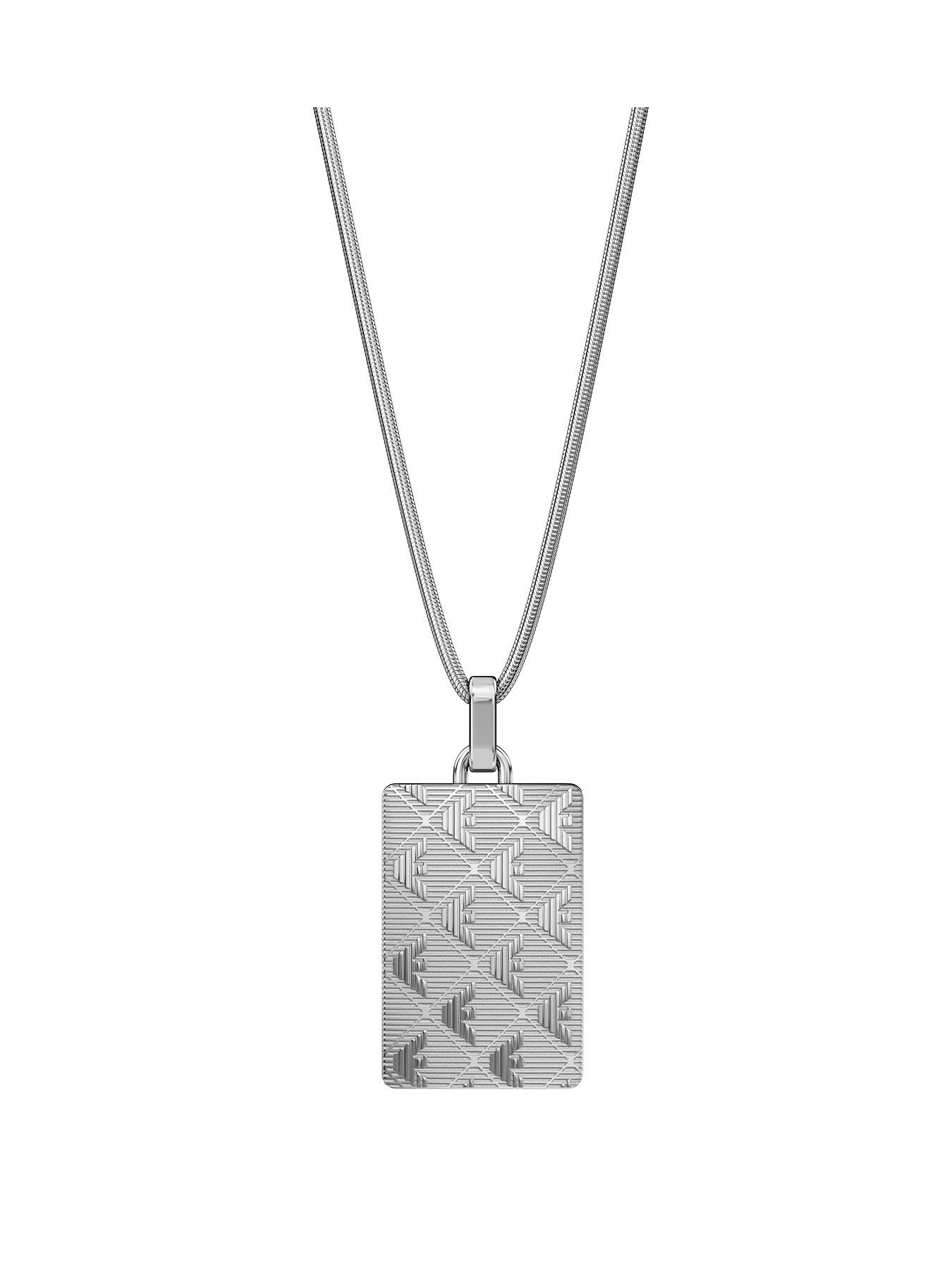 Emporio Armani Men's Stainless Steel Dog Tag Necklace, EGS3362040