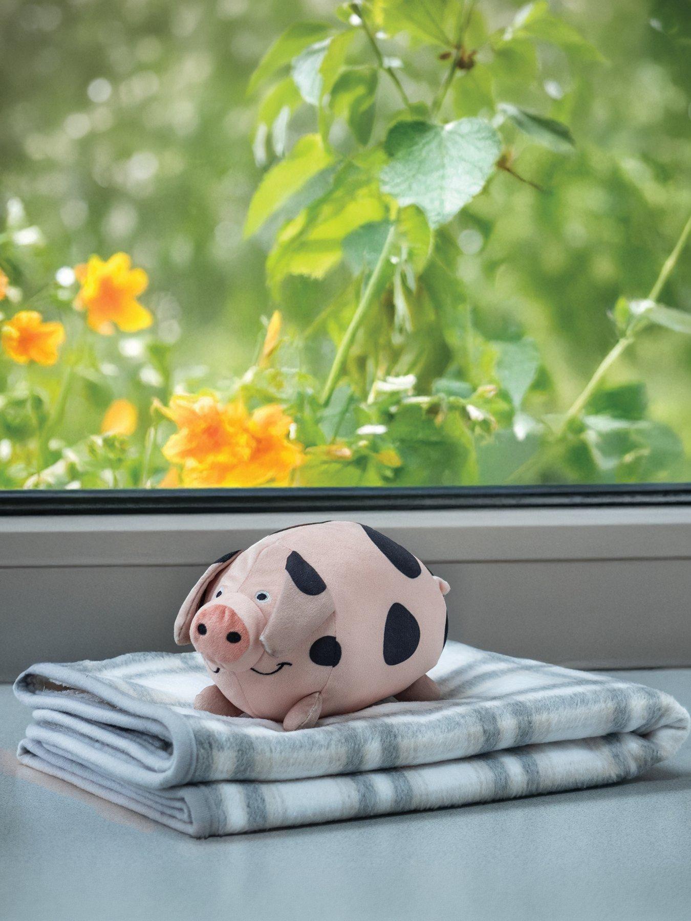 Image 1 of 4 of Zoon Pig-In-Blanket With Comforter - Grey Check