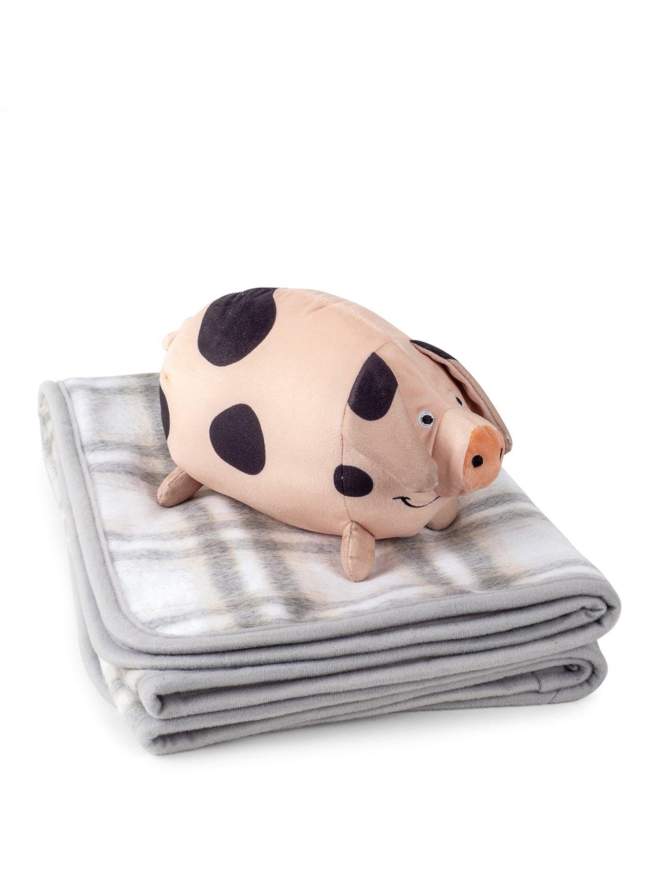 Image 2 of 4 of Zoon Pig-In-Blanket With Comforter - Grey Check