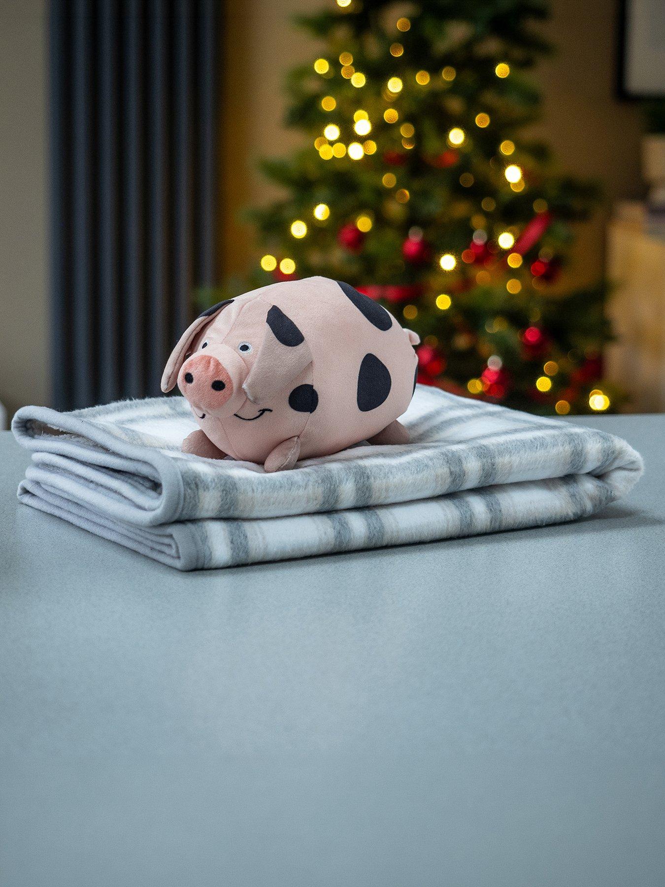Image 3 of 4 of Zoon Pig-In-Blanket With Comforter - Grey Check