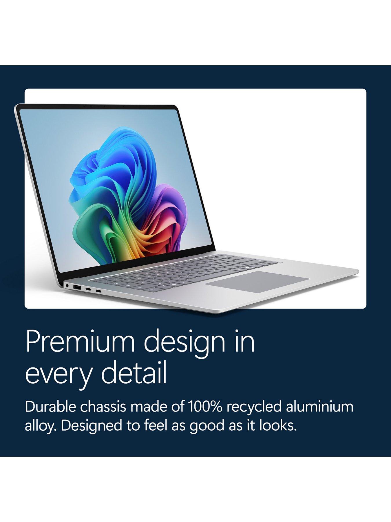 Image 7 of 7 of Microsoft Surface 15in Touchscreen Laptop - Copilot+ PC - Snapdragon X2 Plus, 16GB RAM, 512GB SSD, Platinum - No Power Adaptor Included + Optional M365