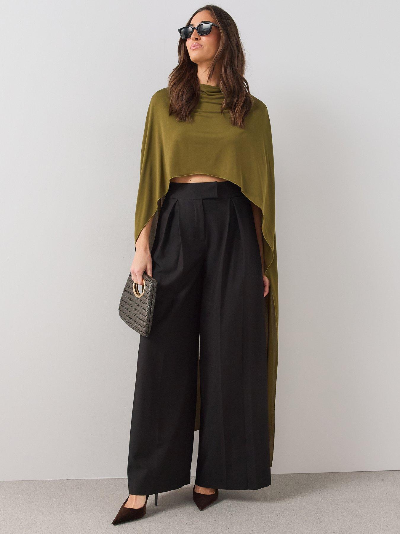 Image 3 of 6 of The Very Collection High Neck Mesh Top - Olive