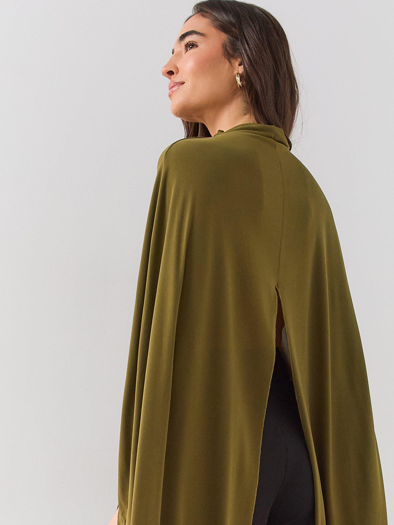 Image 4 of 6 of The Very Collection High Neck Mesh Top - Olive