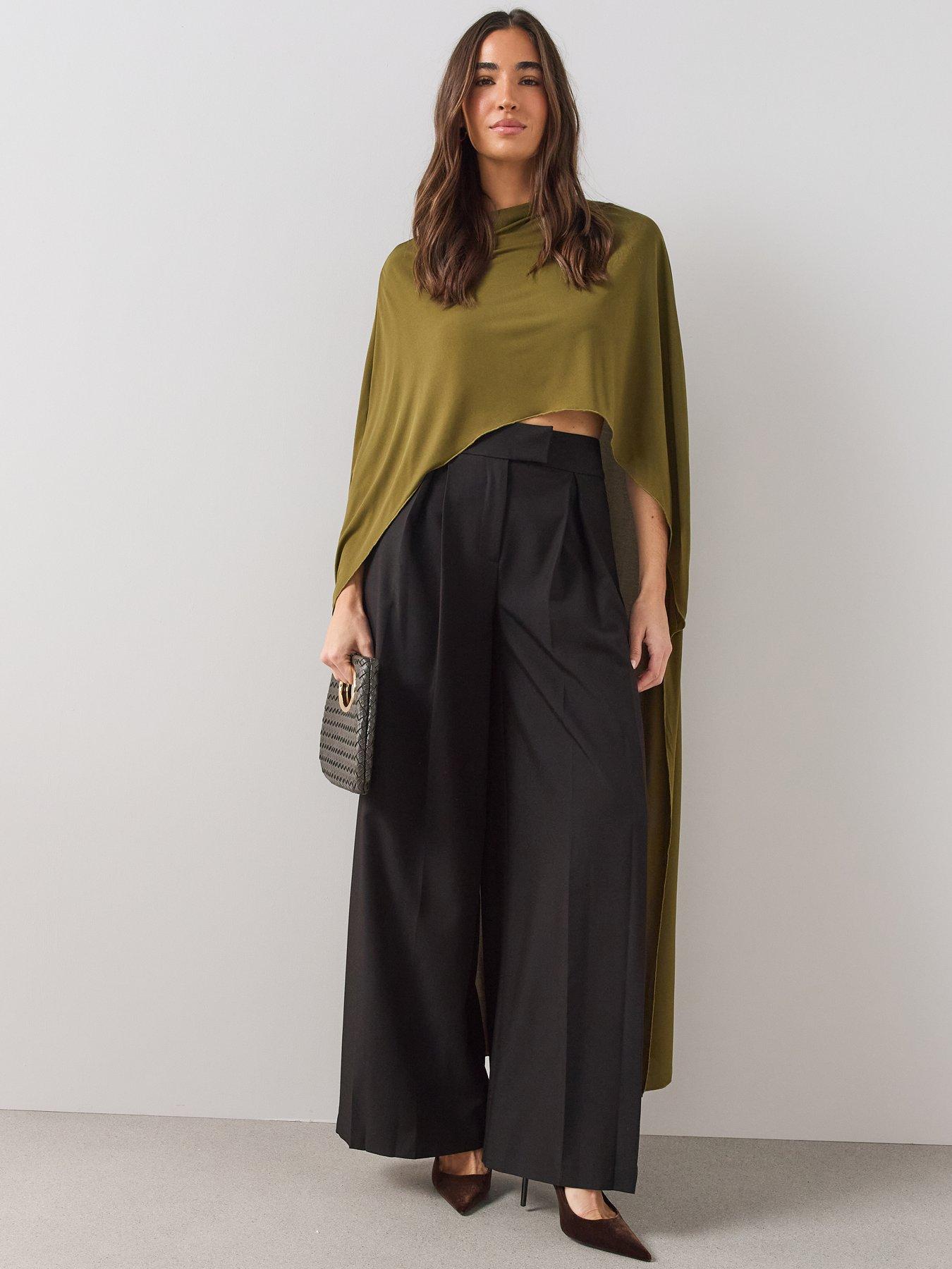 Image 5 of 6 of The Very Collection High Neck Mesh Top - Olive