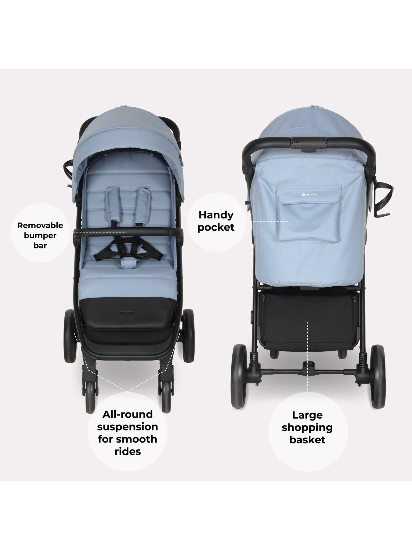 Image 4 of 8 of My Babiie MB160 Plus Pushchair - Blue