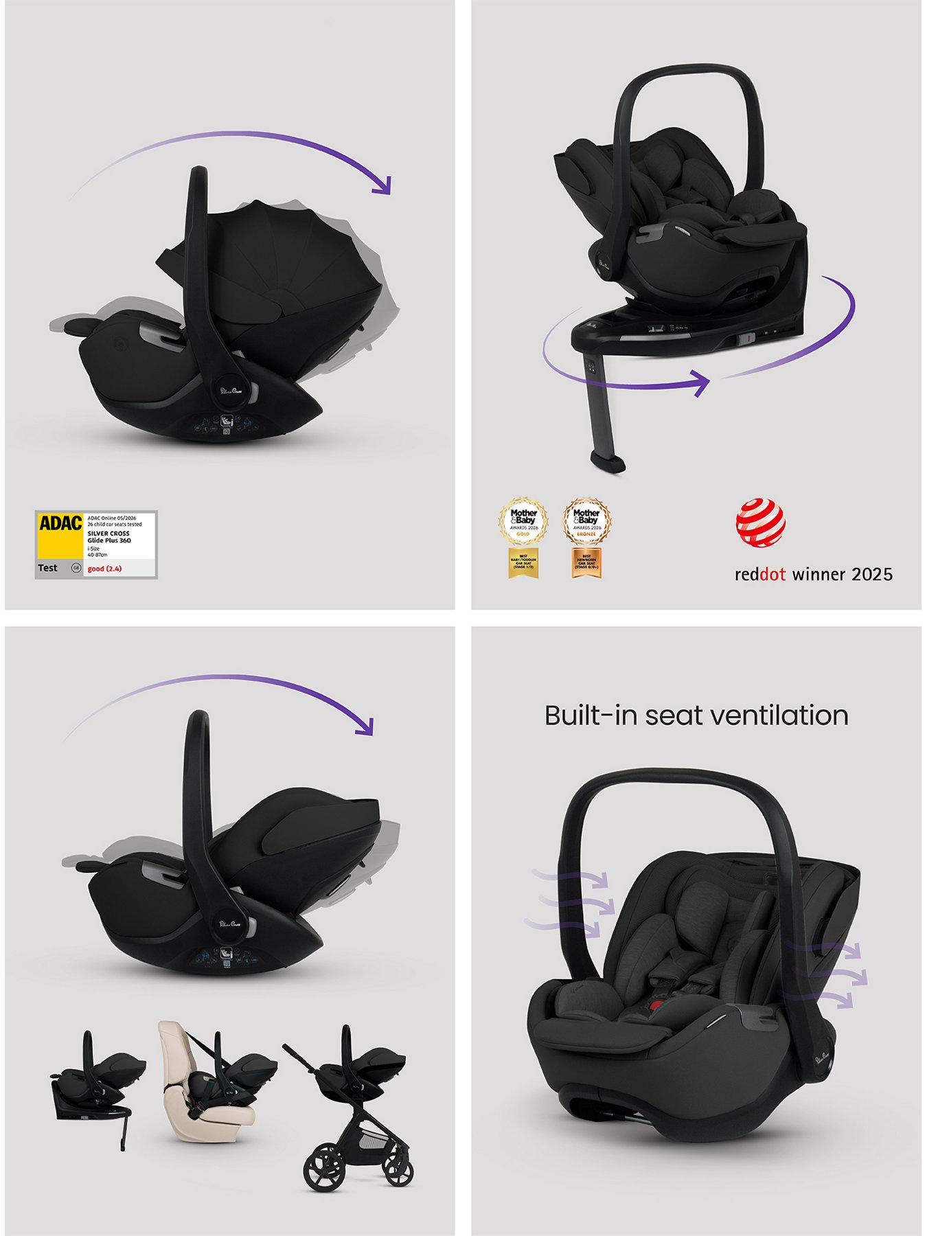 Image 7 of 8 of Silver Cross Cove 2 360 Car Seat Bundle Onyx - Iconic Black