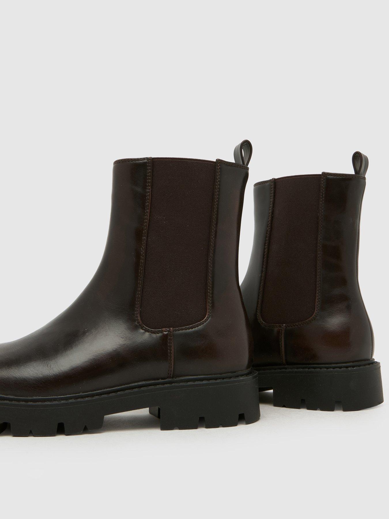 Image 4 of 4 of Schuh Atlanta Chunky Chelsea Boots - Brown