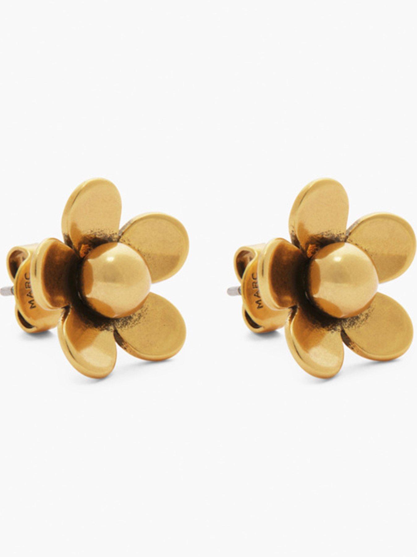 Image 3 of 4 of MARC JACOBS Womens Daisy Stud Stud Earrings - Gold