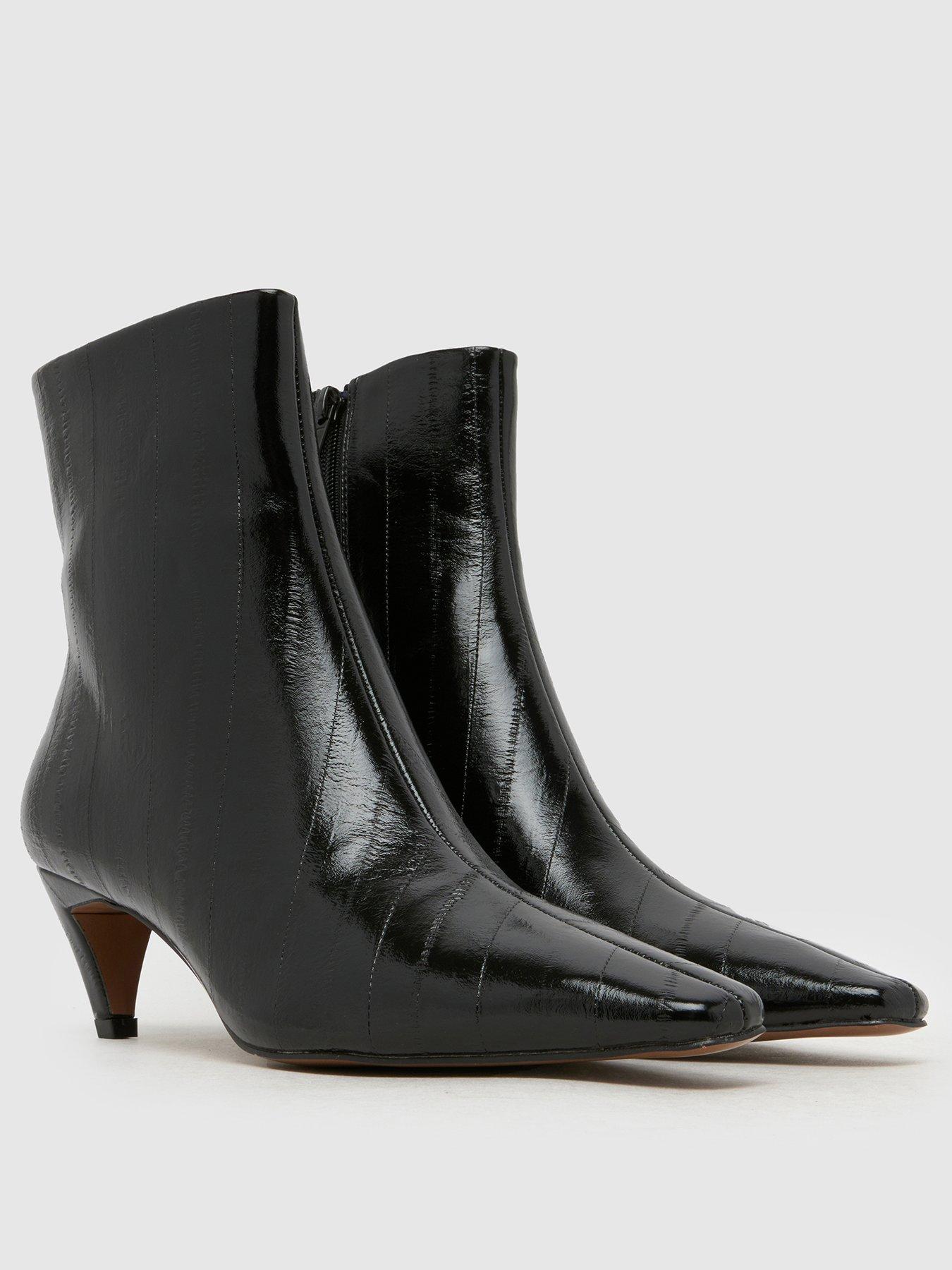 Image 2 of 4 of Schuh Brooklyn Kitten Heeled Boots - Black